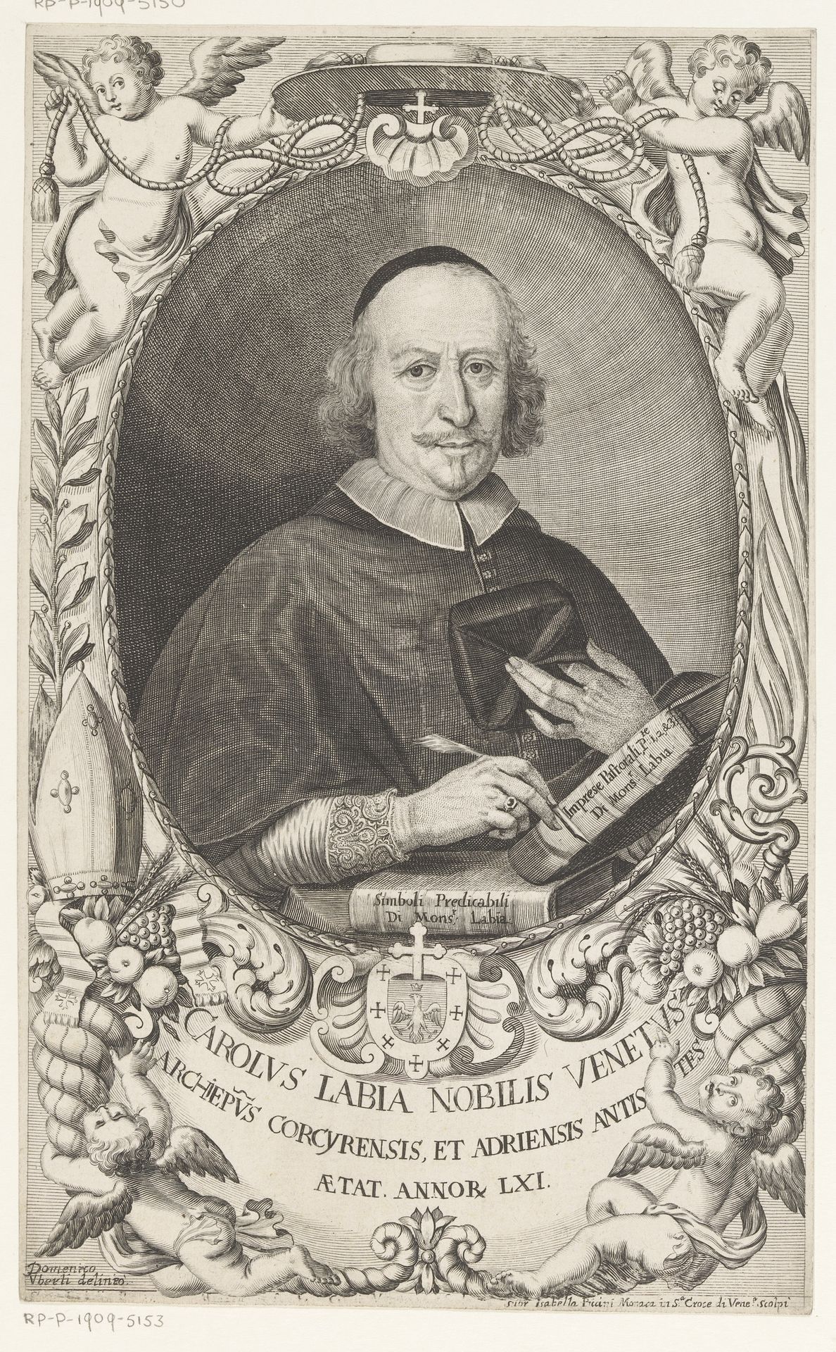 Portret van aartsbisschop Carlo Labia by Isabella Piccini
