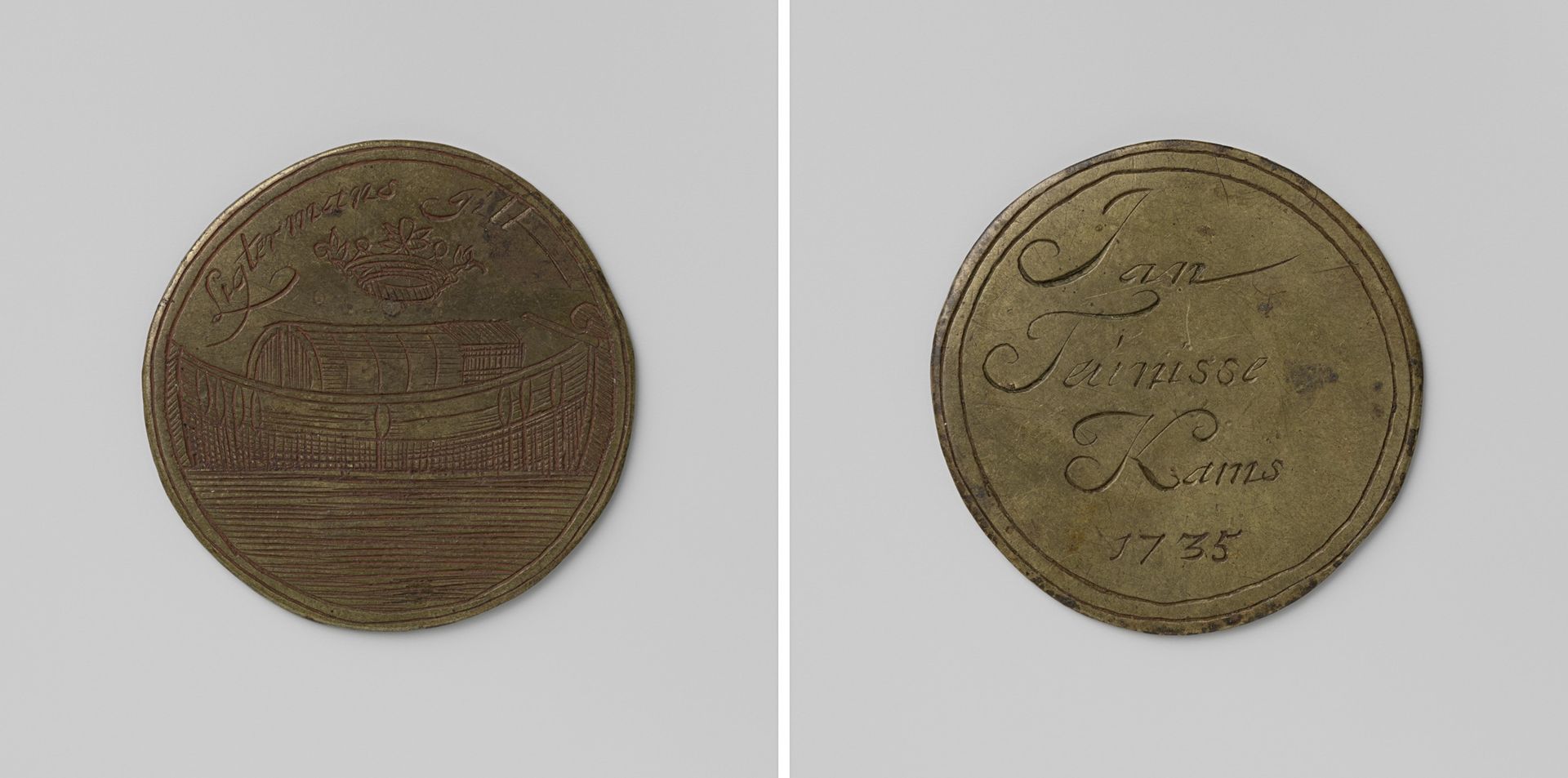 Korenlichtermansgilde van Amsterdam, gildepenning van Jan Teunisse Kams by Anonymous