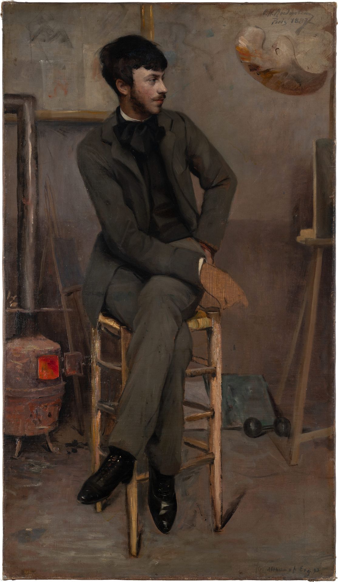 Portrait of a Painter in a Parisian Studio by Ottilie W. Roederstein