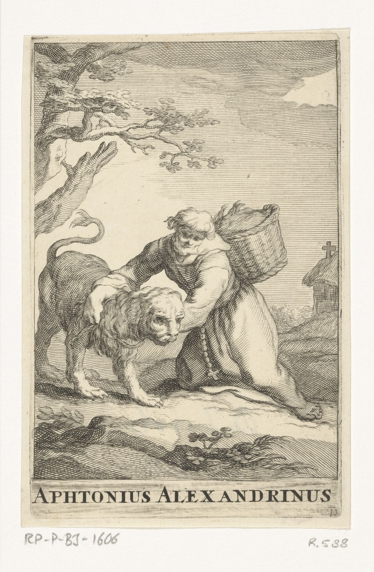 Heilige Aphtonis van Alexandrië by Frederick Bloemaert