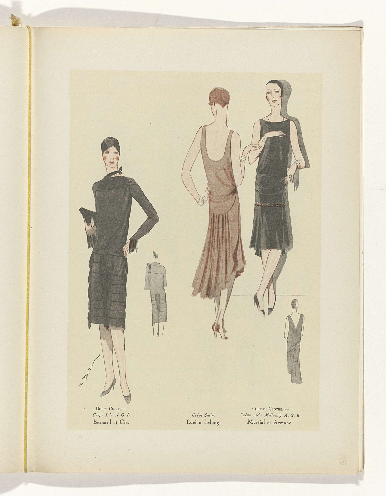 Art - Goût - Beauté, Feuillets de l' élégance féminine, Novembre 1928, No. 99, 9e Année, p. 15 by R. Drivon