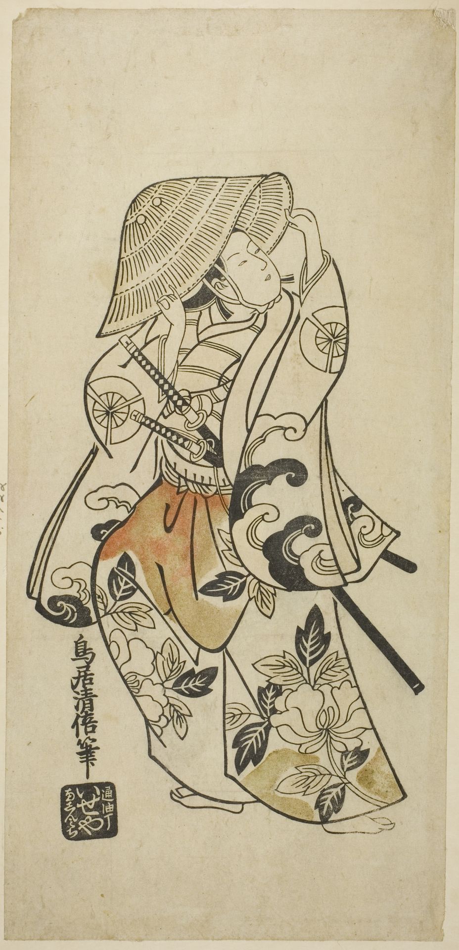 The Actor Tamazawa Saijiro in an unidentified role by Torii Kiyomasu II