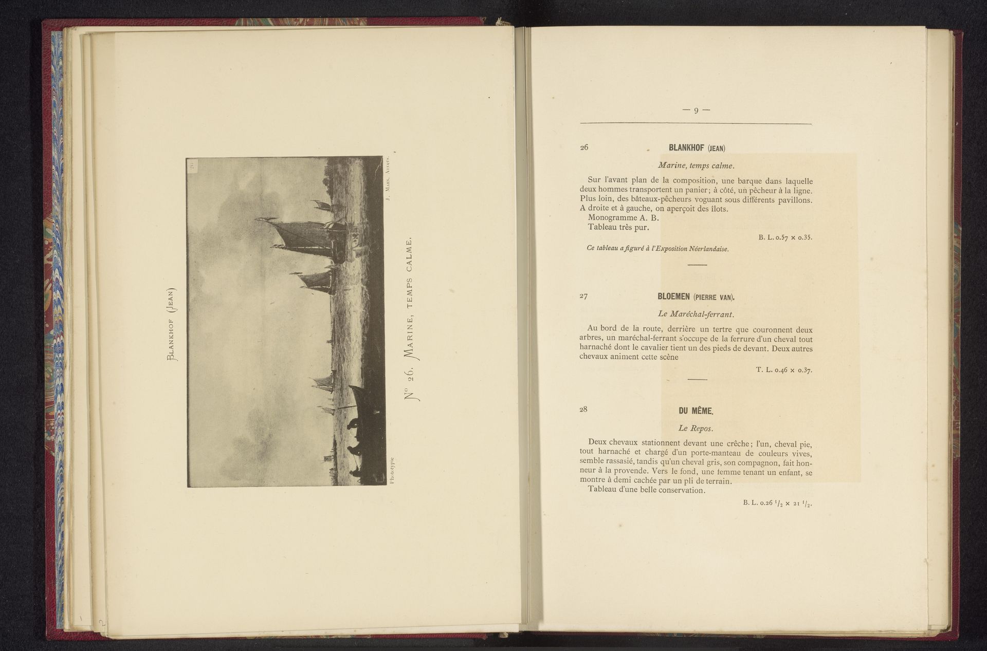 Reproductie van een geschilderd zeegezicht van Jan Theunisz. Blanckerhoff by Joseph Maes