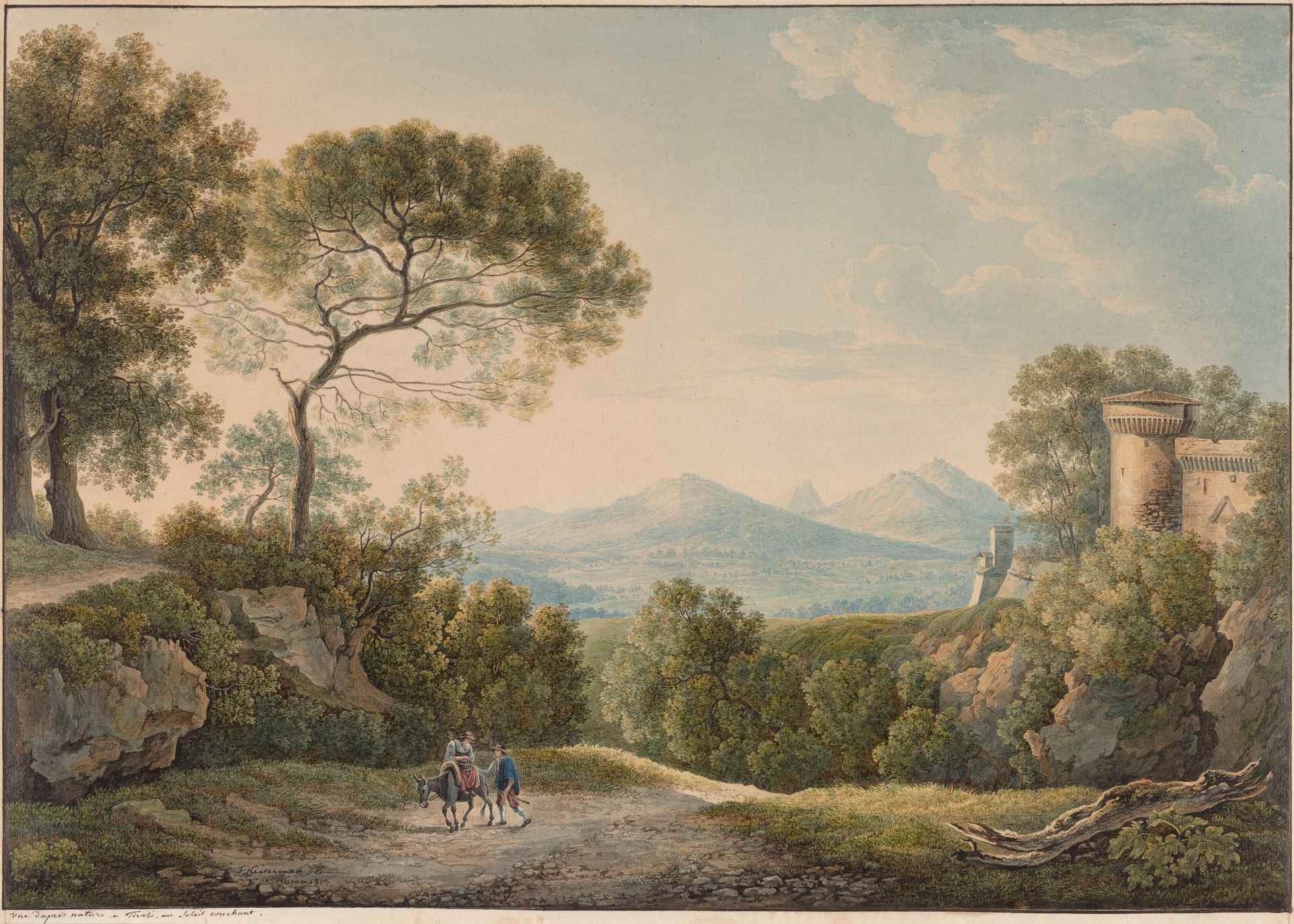 View from Tivoli across the Tiber Valley at Sunset by Franz Kaisermann