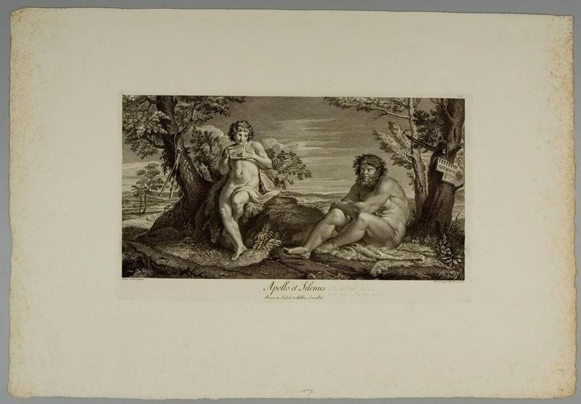 Apollo and Silenus by Domenico Cunego