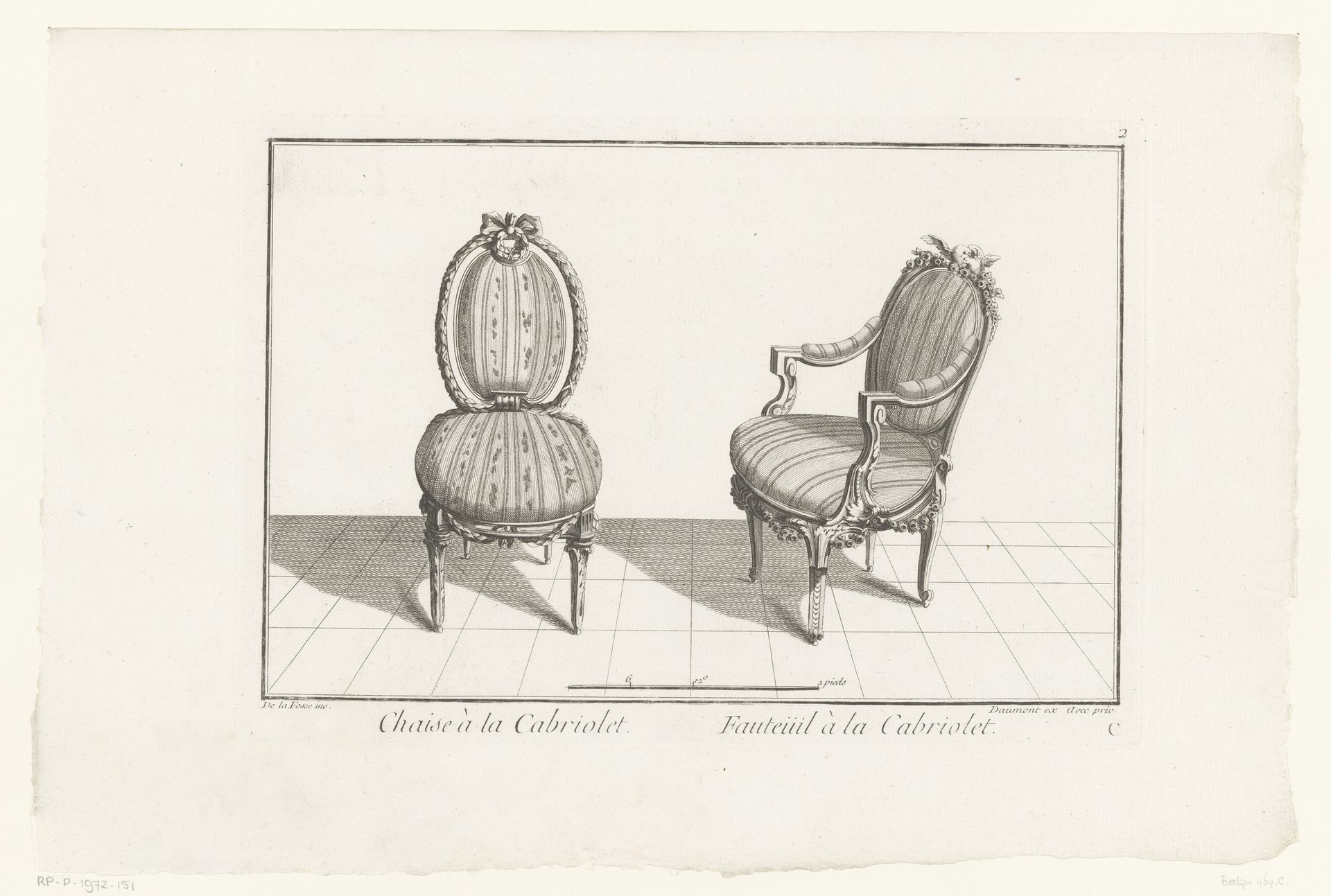 Twee stoelen met gestreepte bekleding by Anonymous