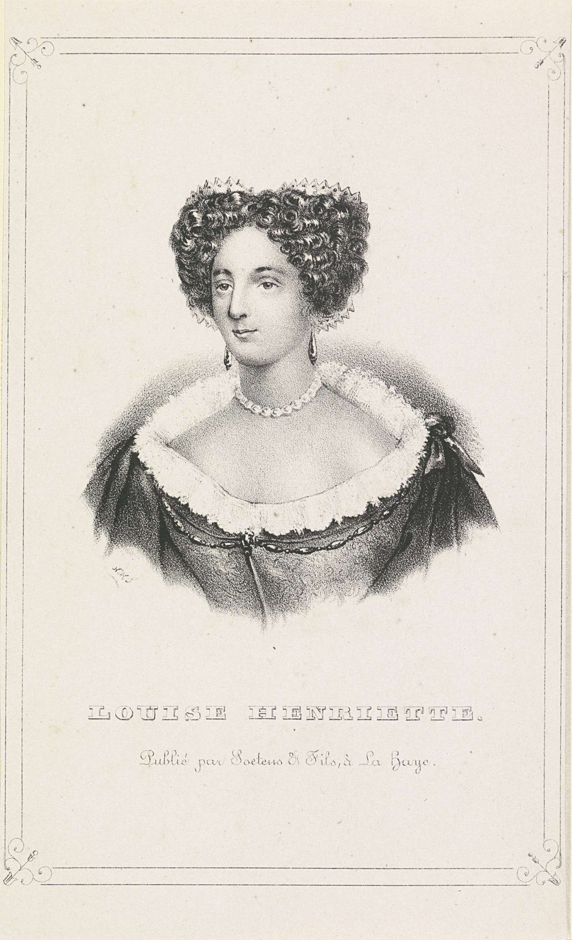 Portret van Louise Henriëtte, prinses van Oranje by N.M. Schild
