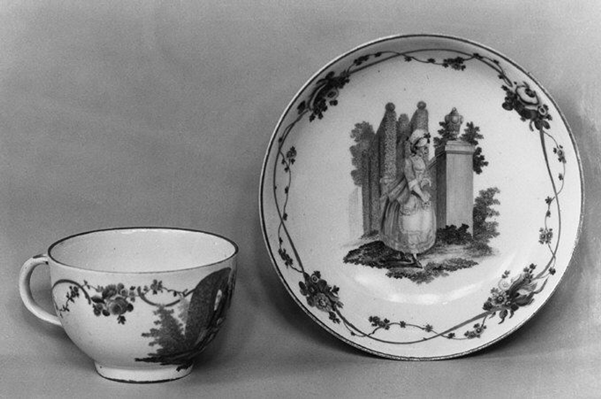 Cup and saucer by Ludwigsburg Porcelain Manufactory