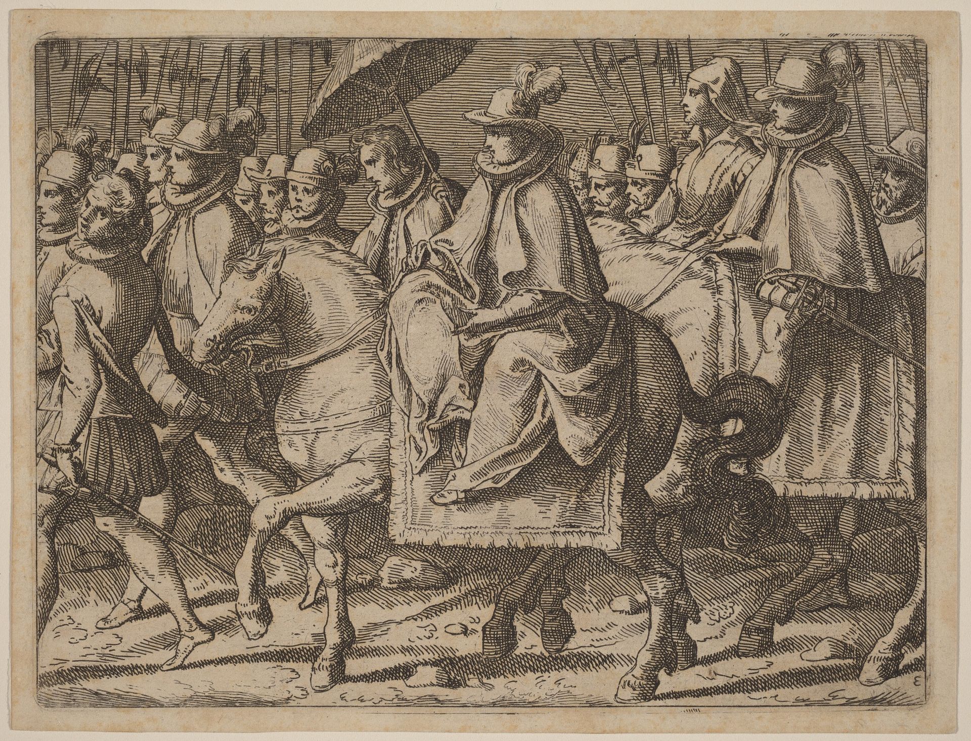 Margaret of Austria on Horseback by Raffaello Schiaminossi