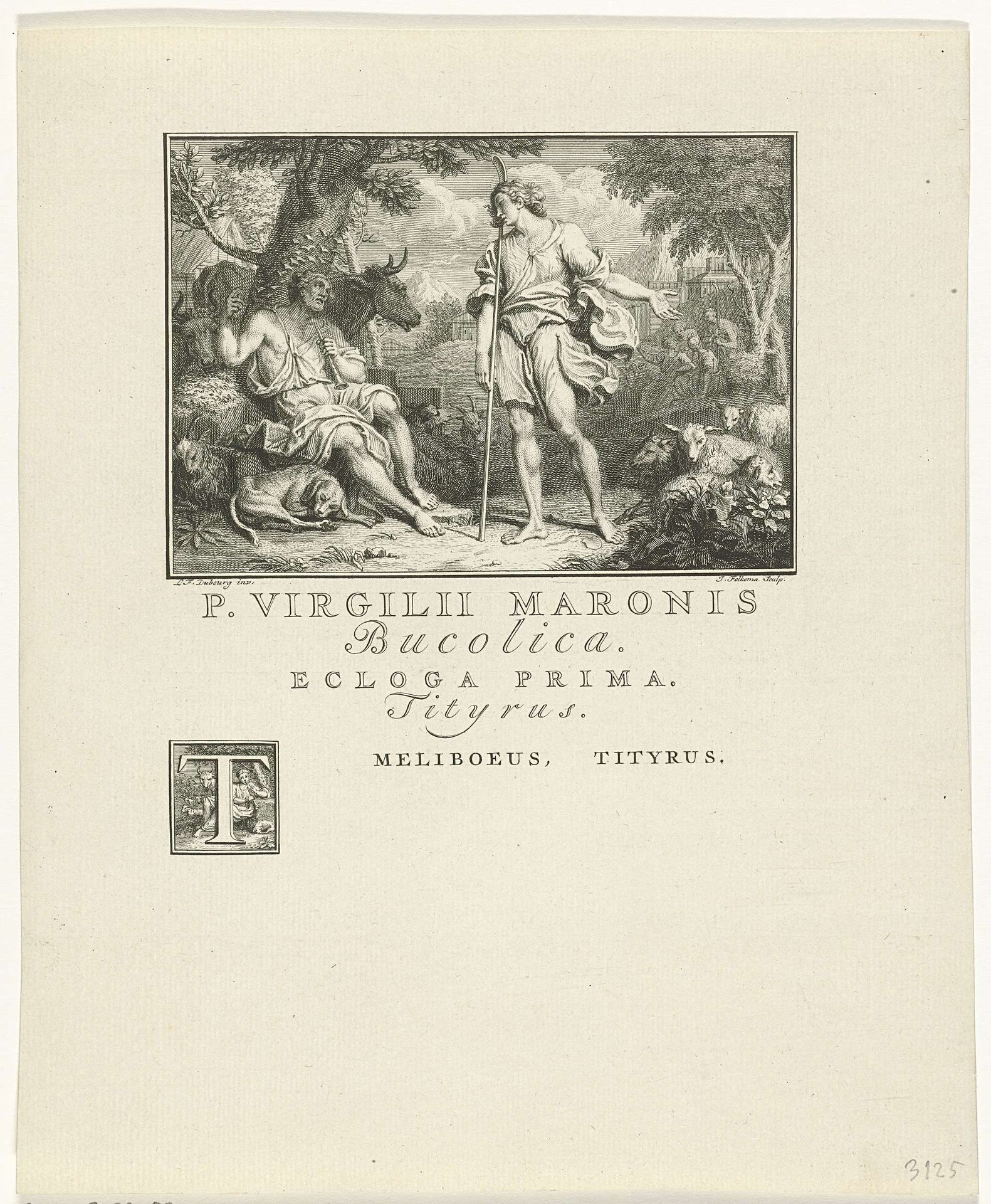 Dialoog tussen de herders Tityrus en Meliboeus by Jacob Folkema