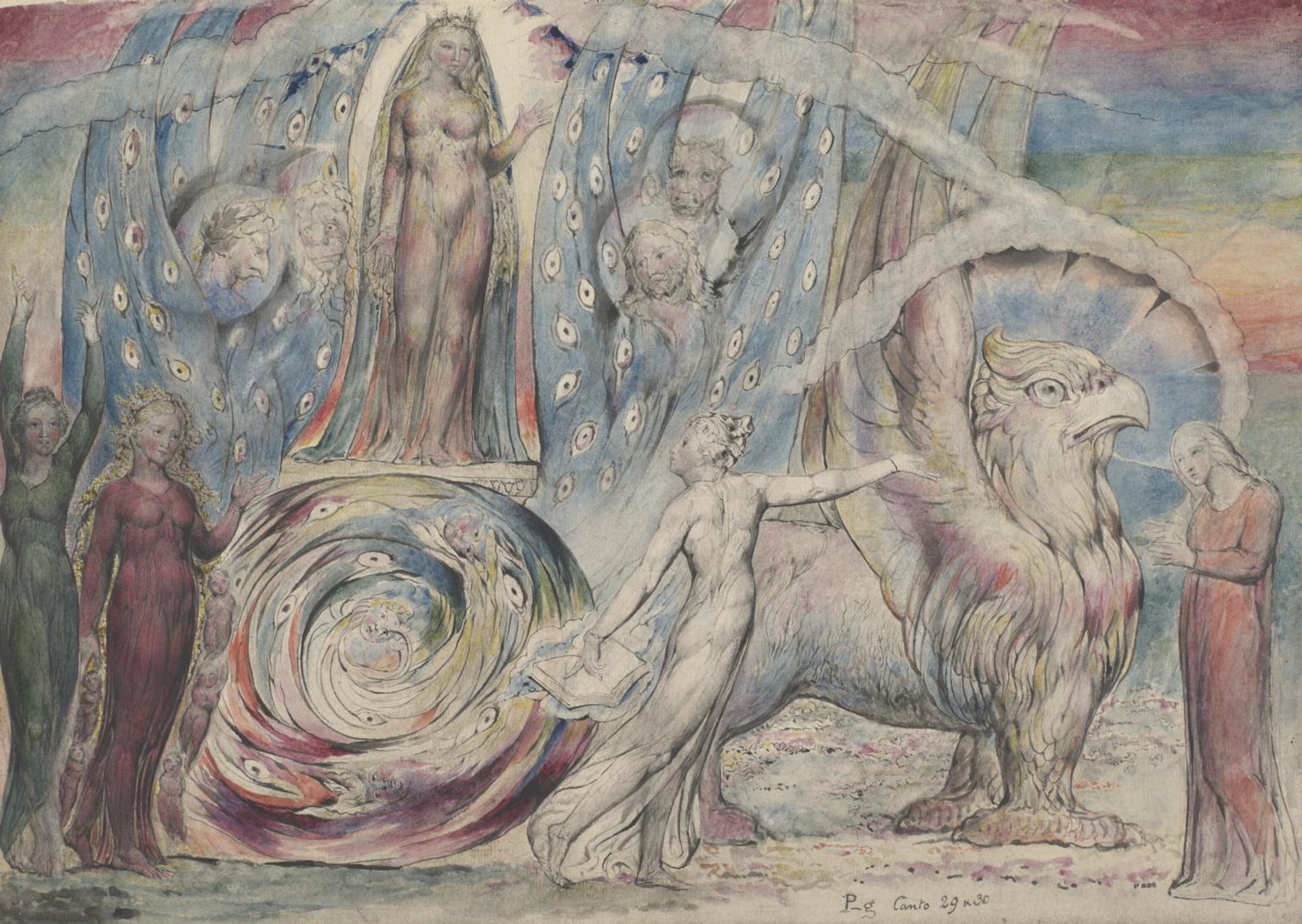 Beatrice Addressing Dante from the Car by William Blake