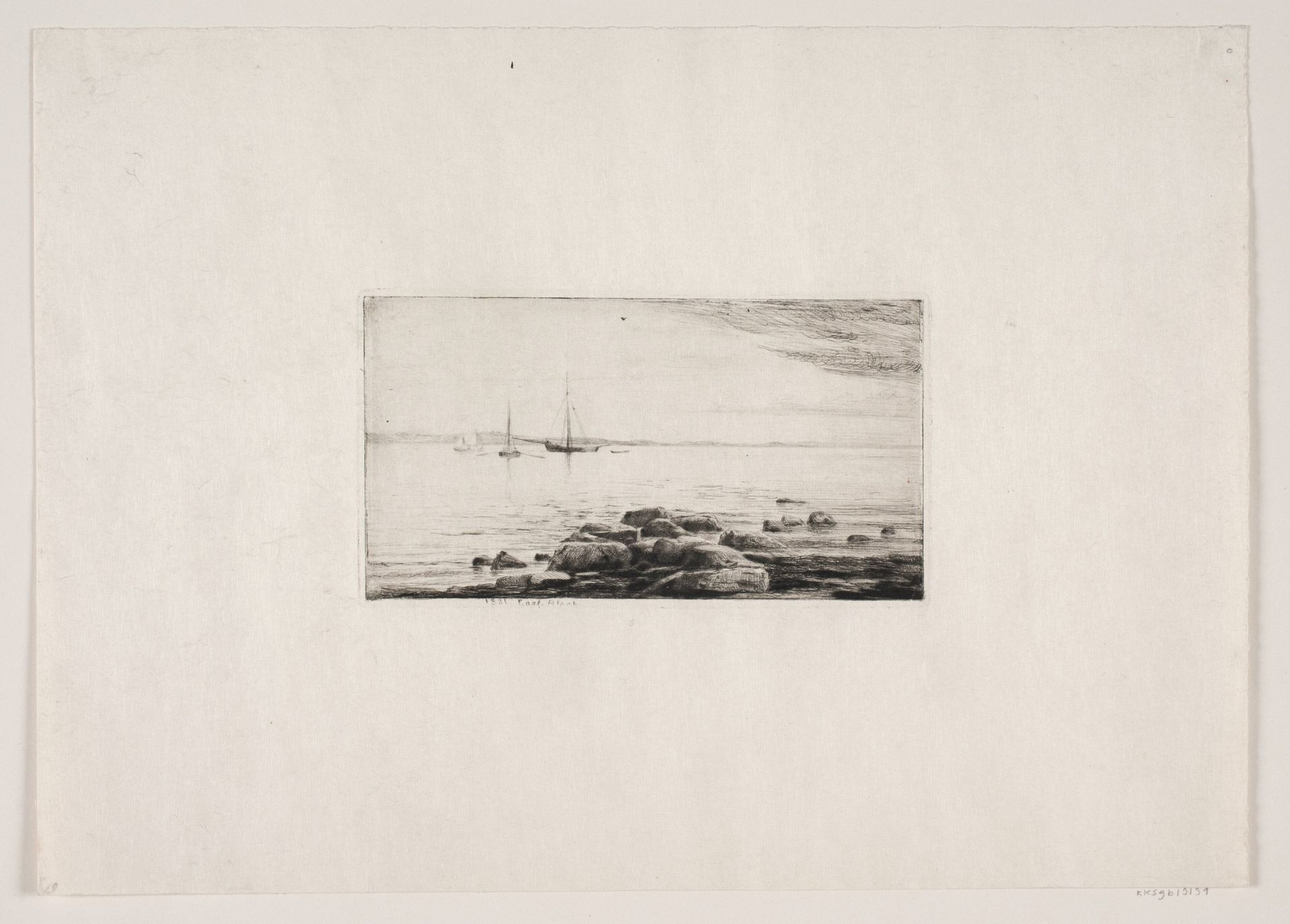 Strandparti ved Hellebæk by Carl Bloch