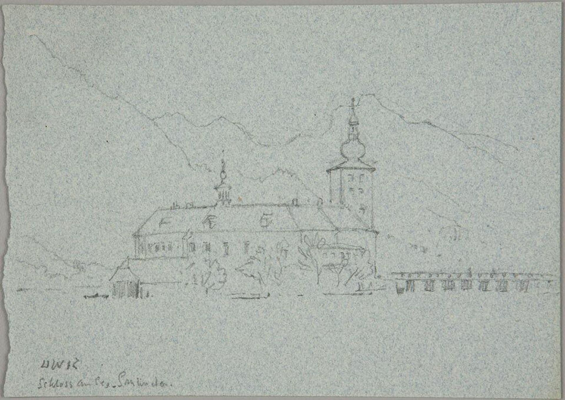 Mountain Landscape with Building by Denman Waldo Ross