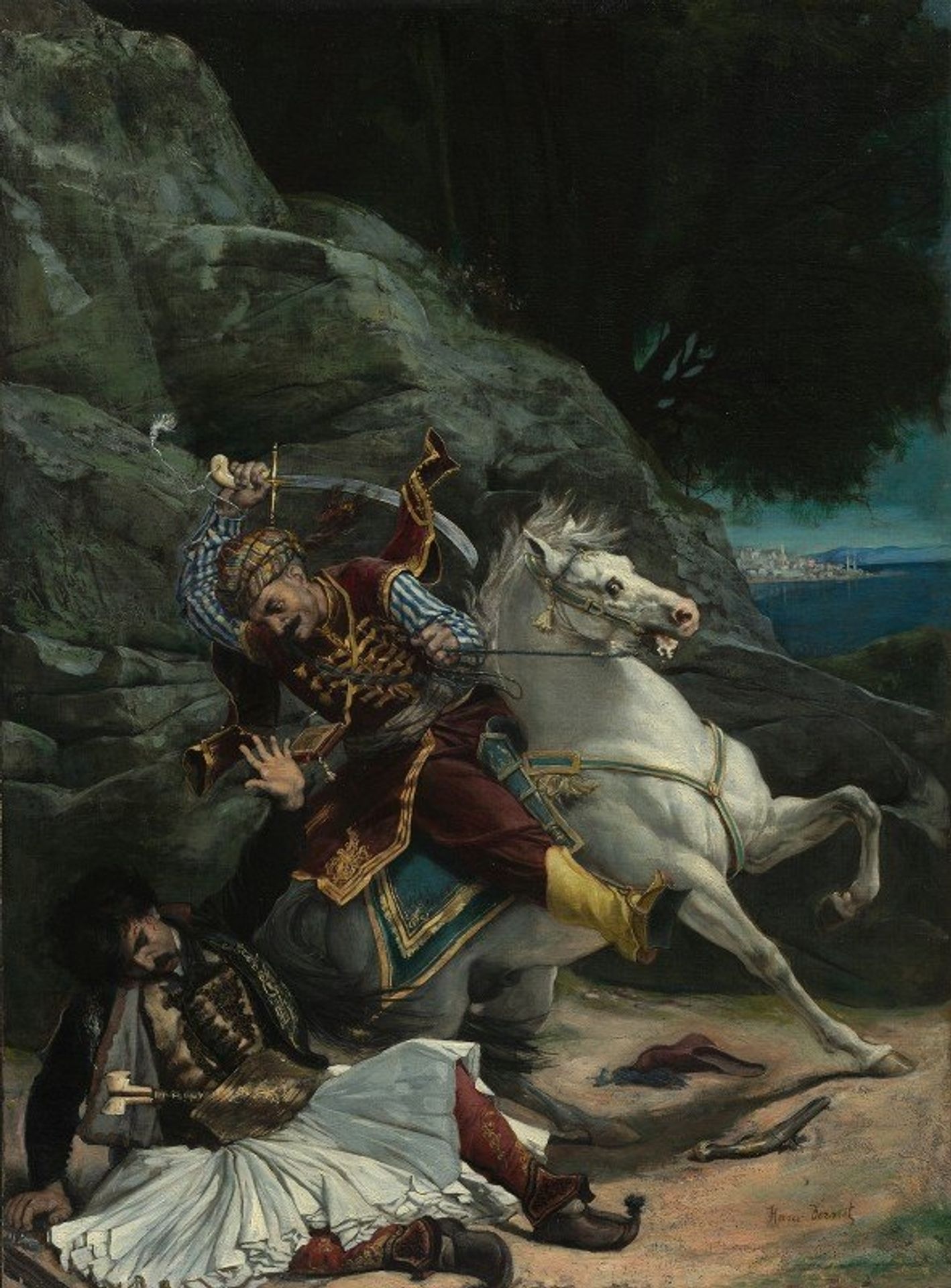 Combat of a Greek and a Turk by Horace Vernet