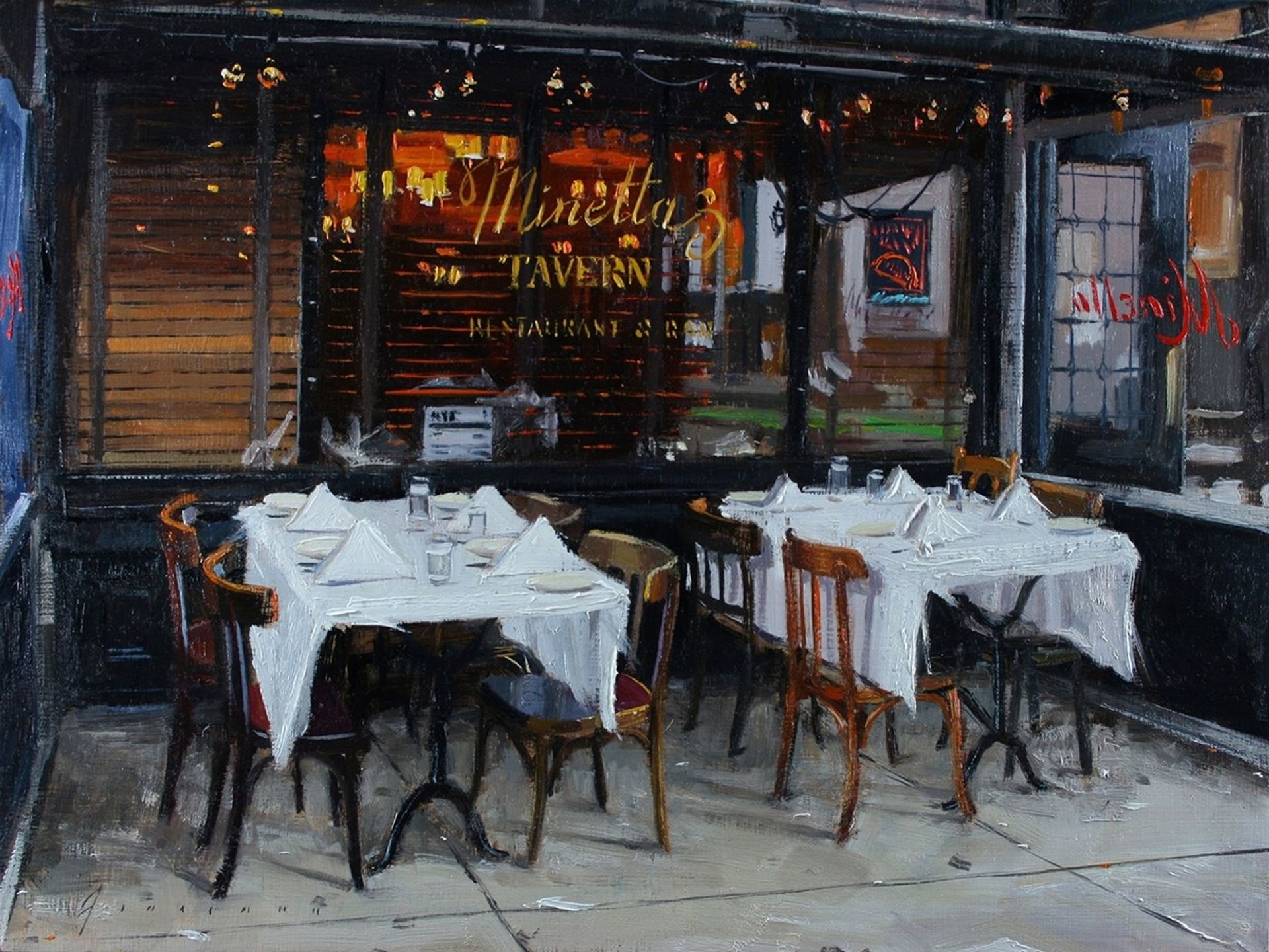 Tables at Minetta’s by Vincent Giarrano