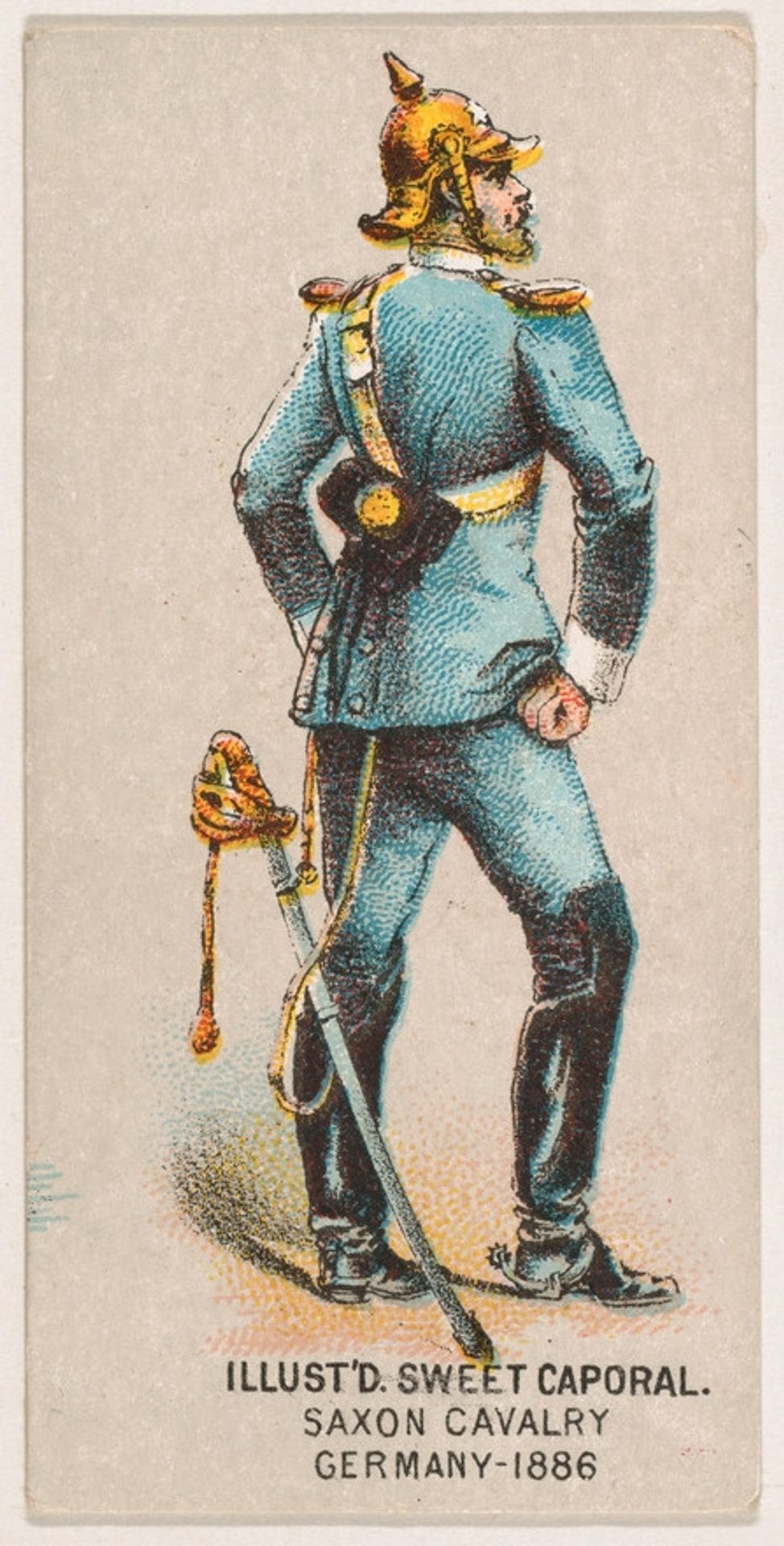 Saxon Cavalry, Germany, 1886, from the Military Series (N224) issued by Kinney Tobacco Company to promote Sweet Caporal Cigarettes by Kinney Brothers Tobacco Company