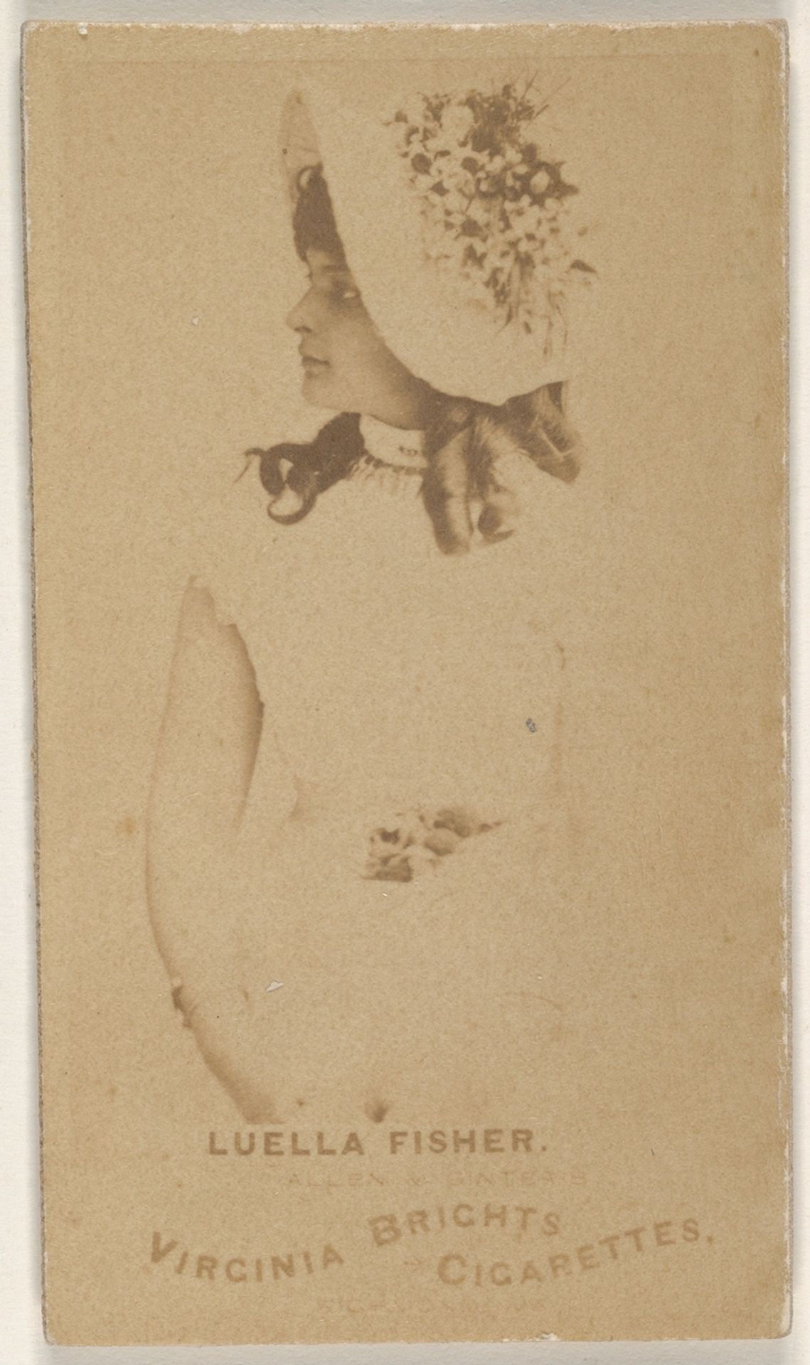 Luella Fisher, from the Actors and Actresses series (N45, Type 1) for Virginia Brights Cigarettes by Allen & Ginter