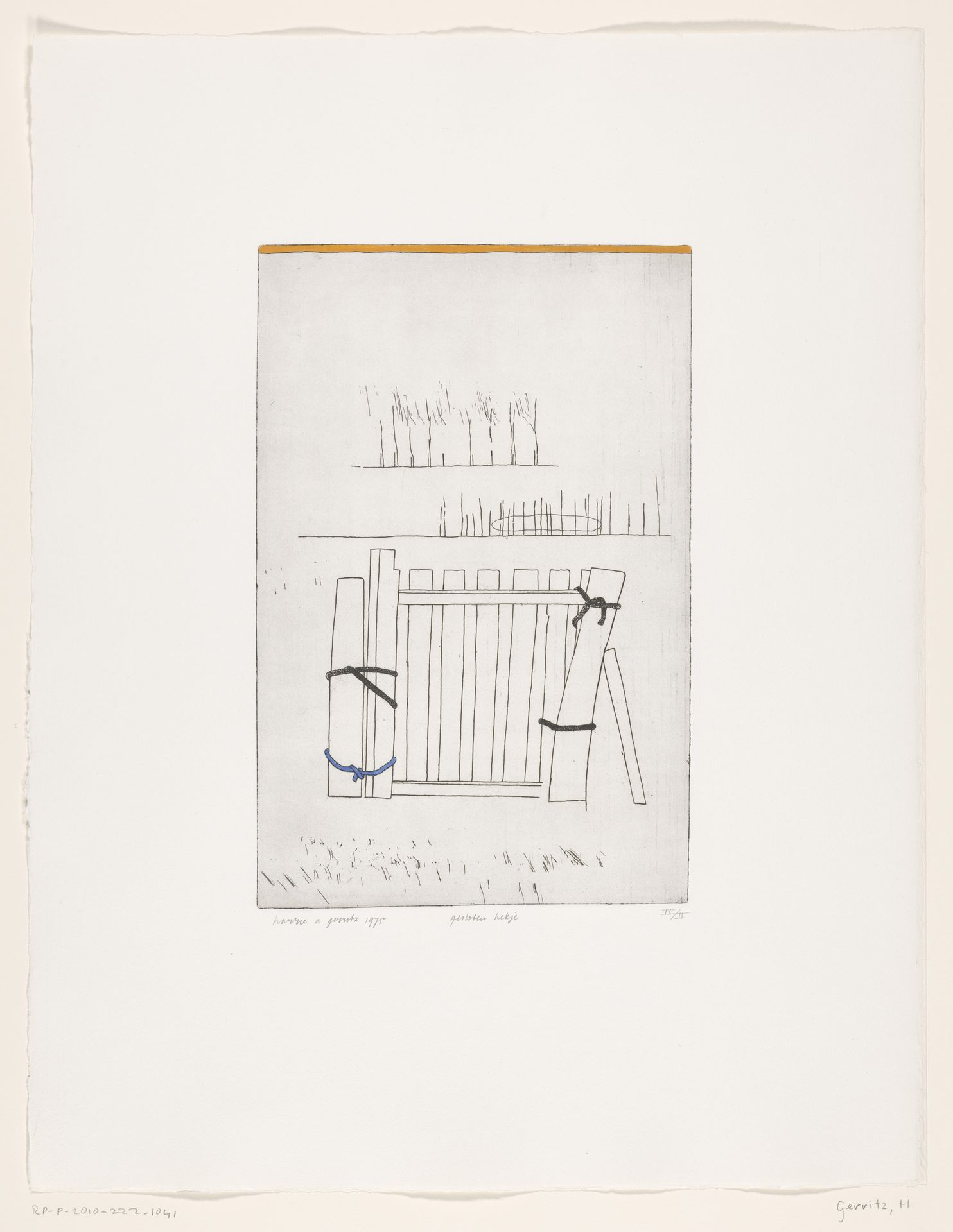 Gesloten hekje by Harrie A. Gerritz