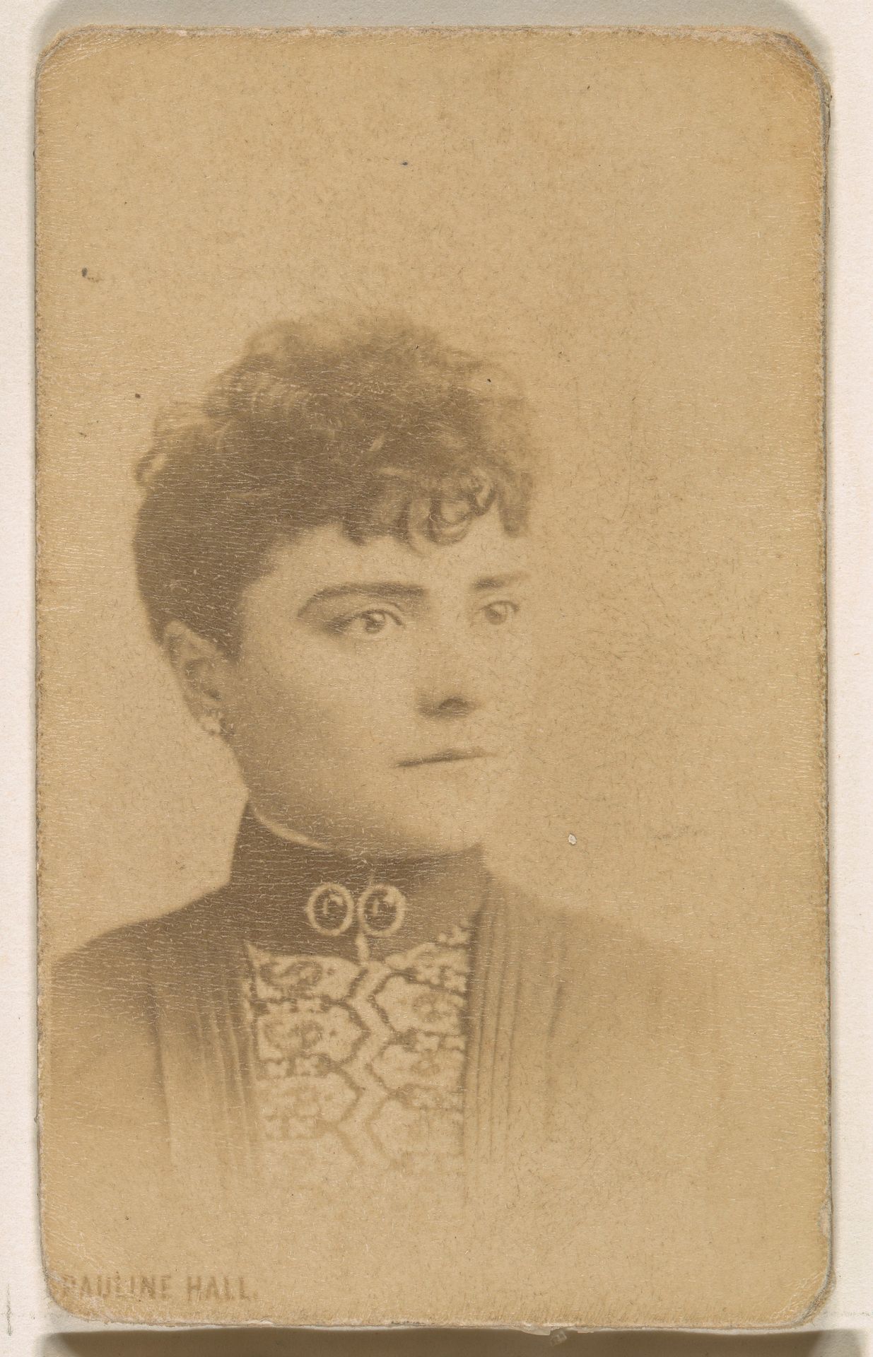 Pauline Hall, from the Actresses series (N246), Type 1, issued by Kinney Brothers to promote Sporting Extra Cigarettes by Kinney Brothers Tobacco Company
