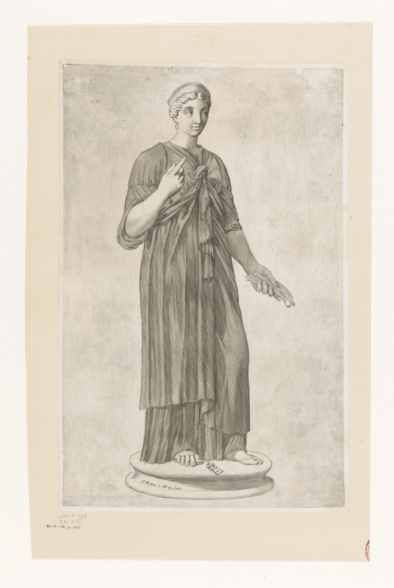 Standbeeld van Ceres by Claude Mellan