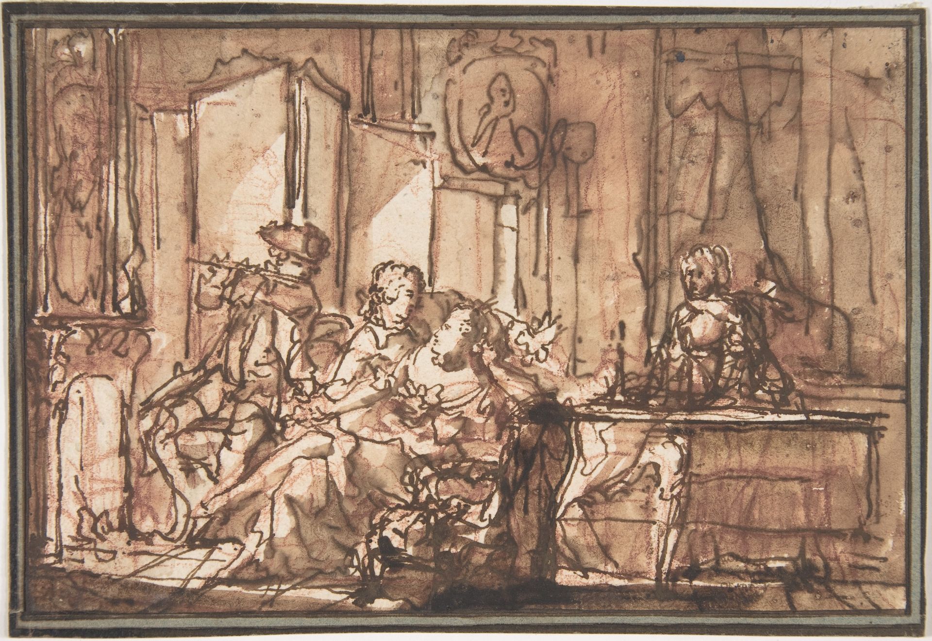 Interior with Figures by Anonymous