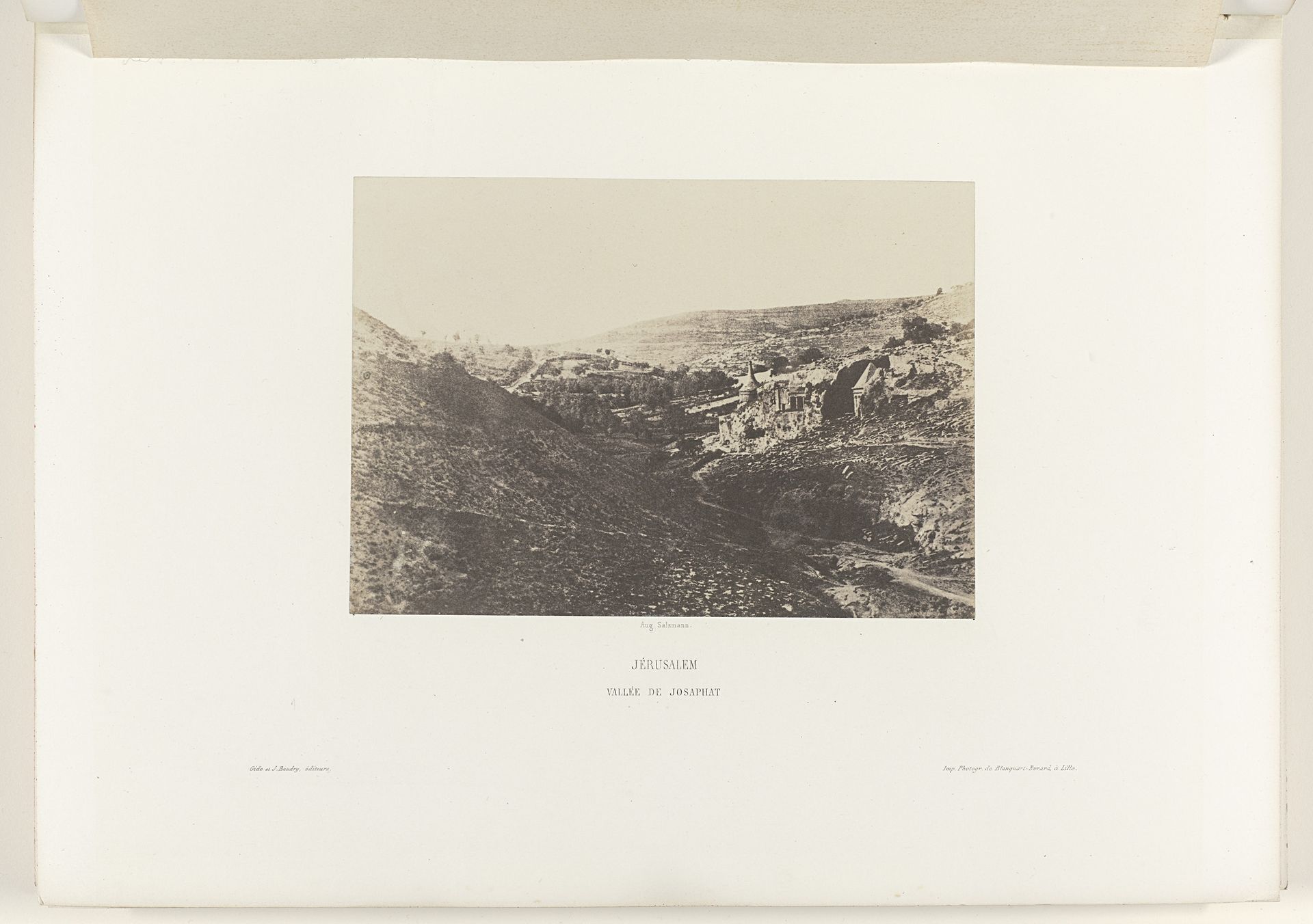 Gezicht op de vallei van Josaphat, nabij Jeruzalem by Auguste Salzmann