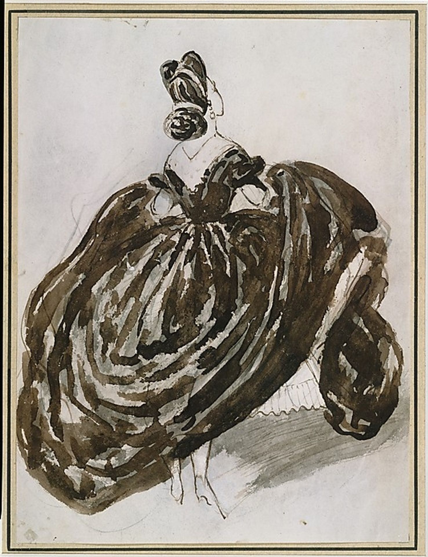 Parisienne Seen from the Back by Constantin Guys