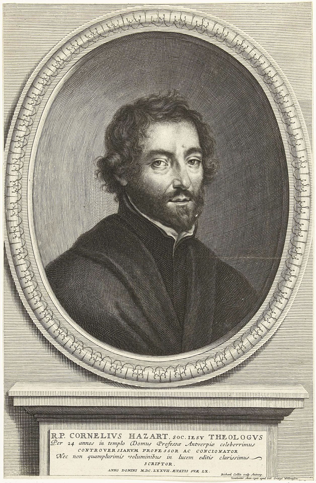 Portret van Cornelius Hazart by Richard Collin