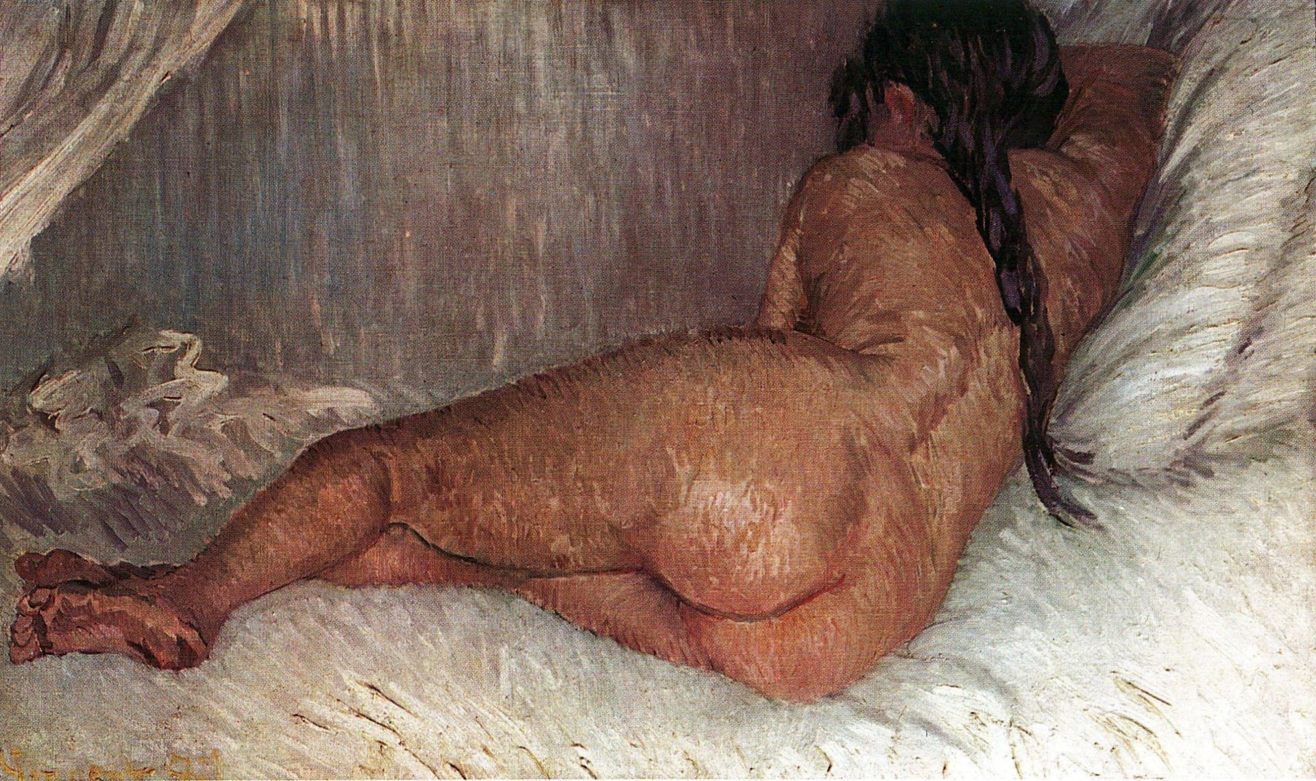 Nude Woman Reclining, Seen from the Back by Vincent van Gogh