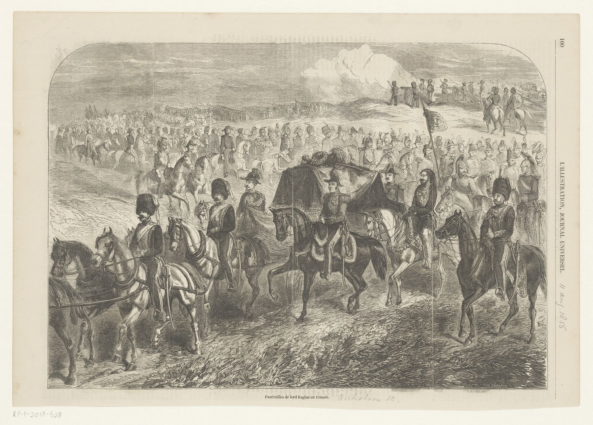 Begrafenisoptocht voor Lord Raglan, 1855 by Thomas Henry Nicholson