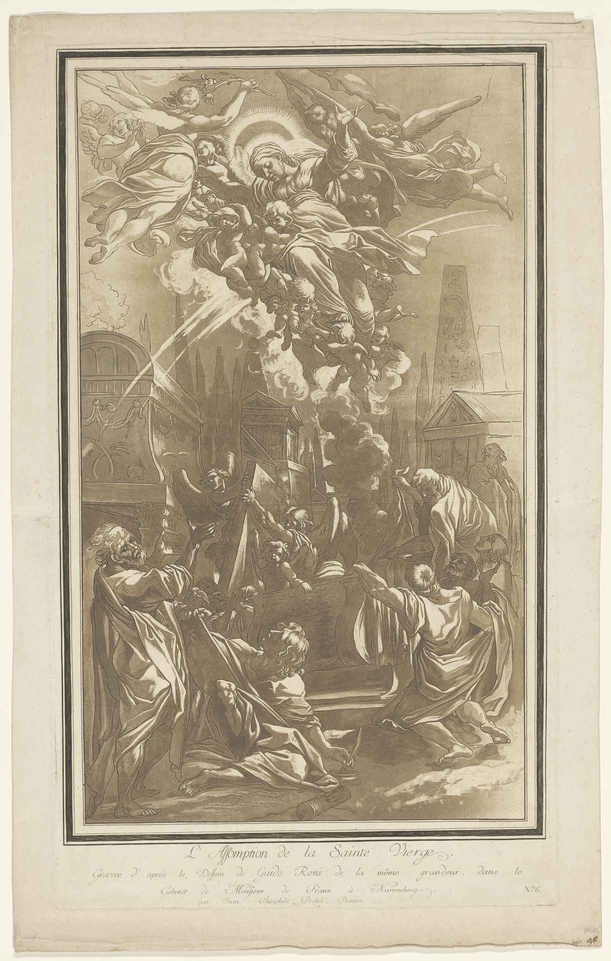 Hemelvaart van Maria by Johann Gottlieb Prestel