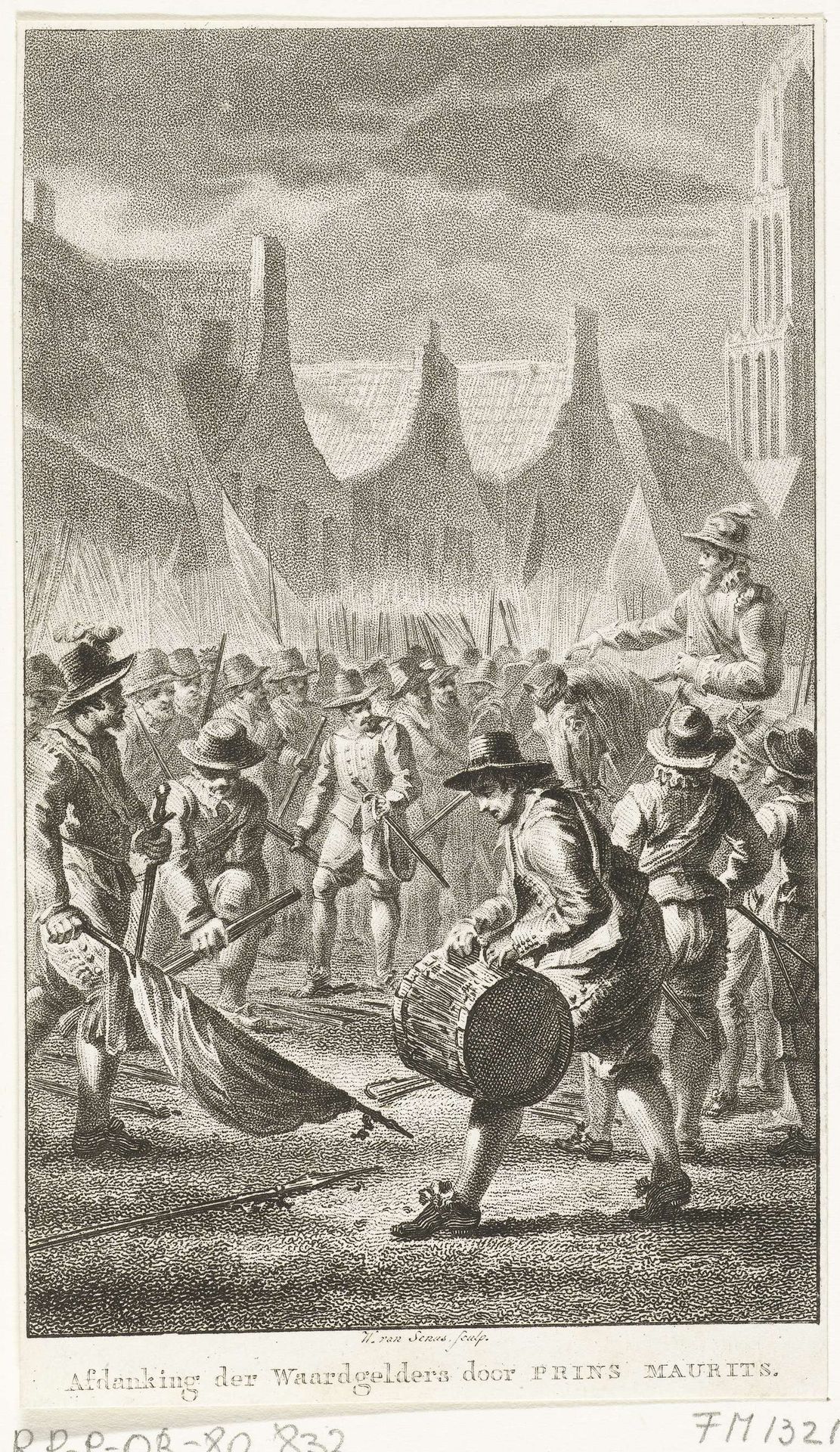 Het afdanken van de waardgelders te Utrecht, 1618 by Willem van Senus
