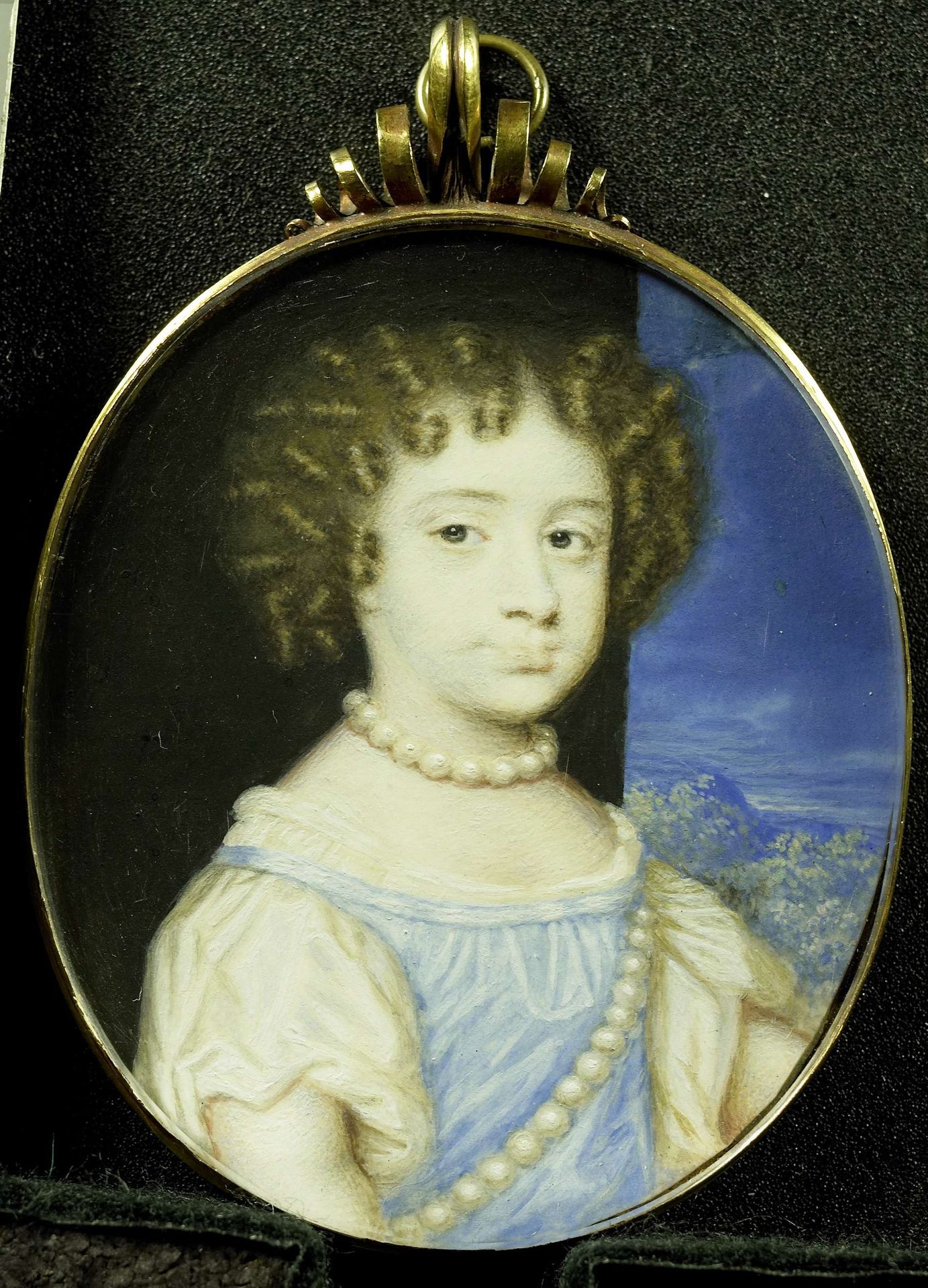 Portrait of Maria Stuart (1662-95), the Future Wife of William III, as Child by Richard Gibson