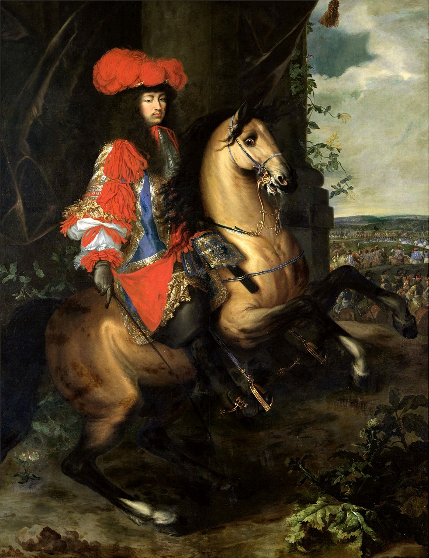 Equestrian Portrait of Louis Xiv of France by Adam van der Meulen