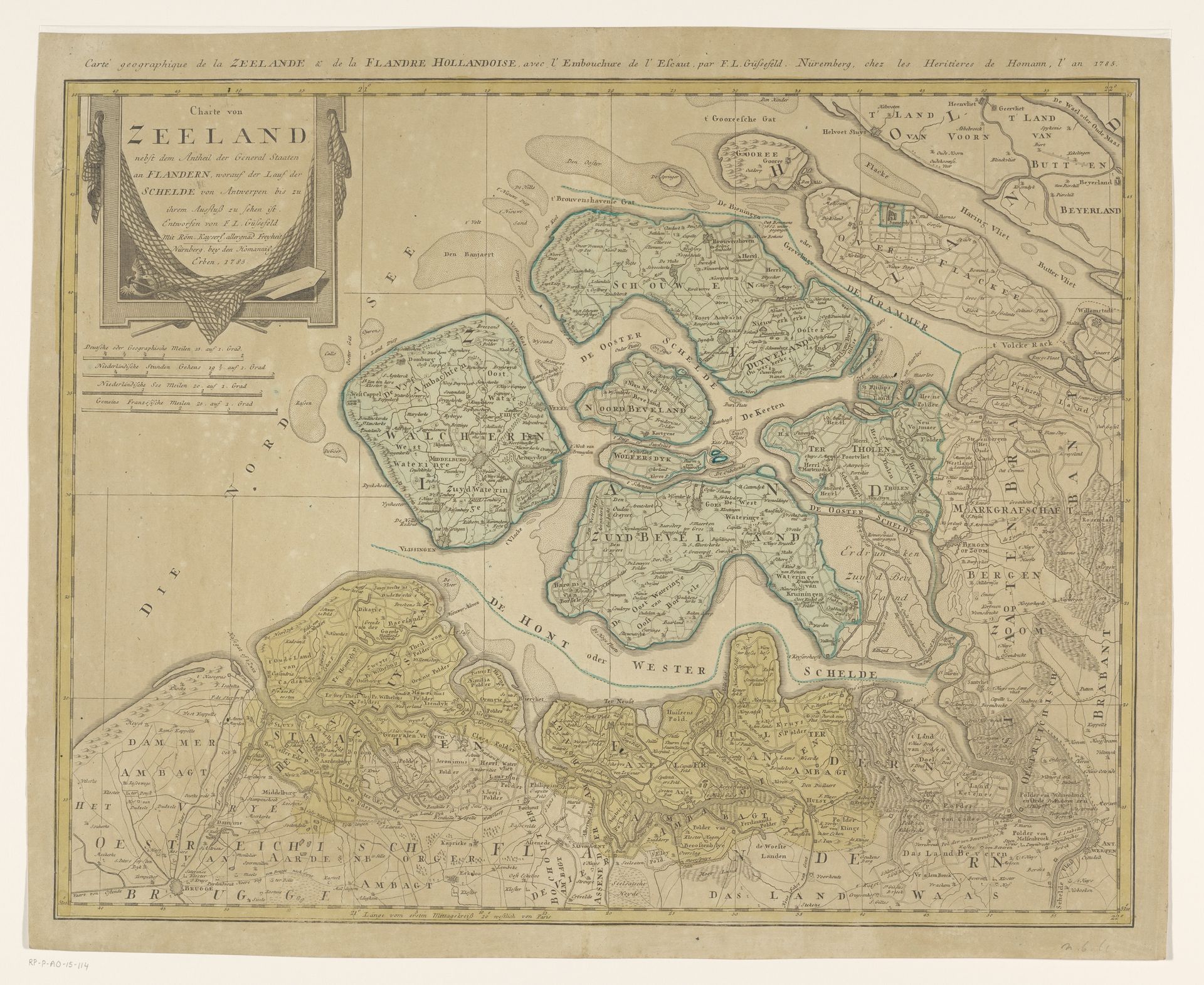 Kaart van Zeeland by Anonymous