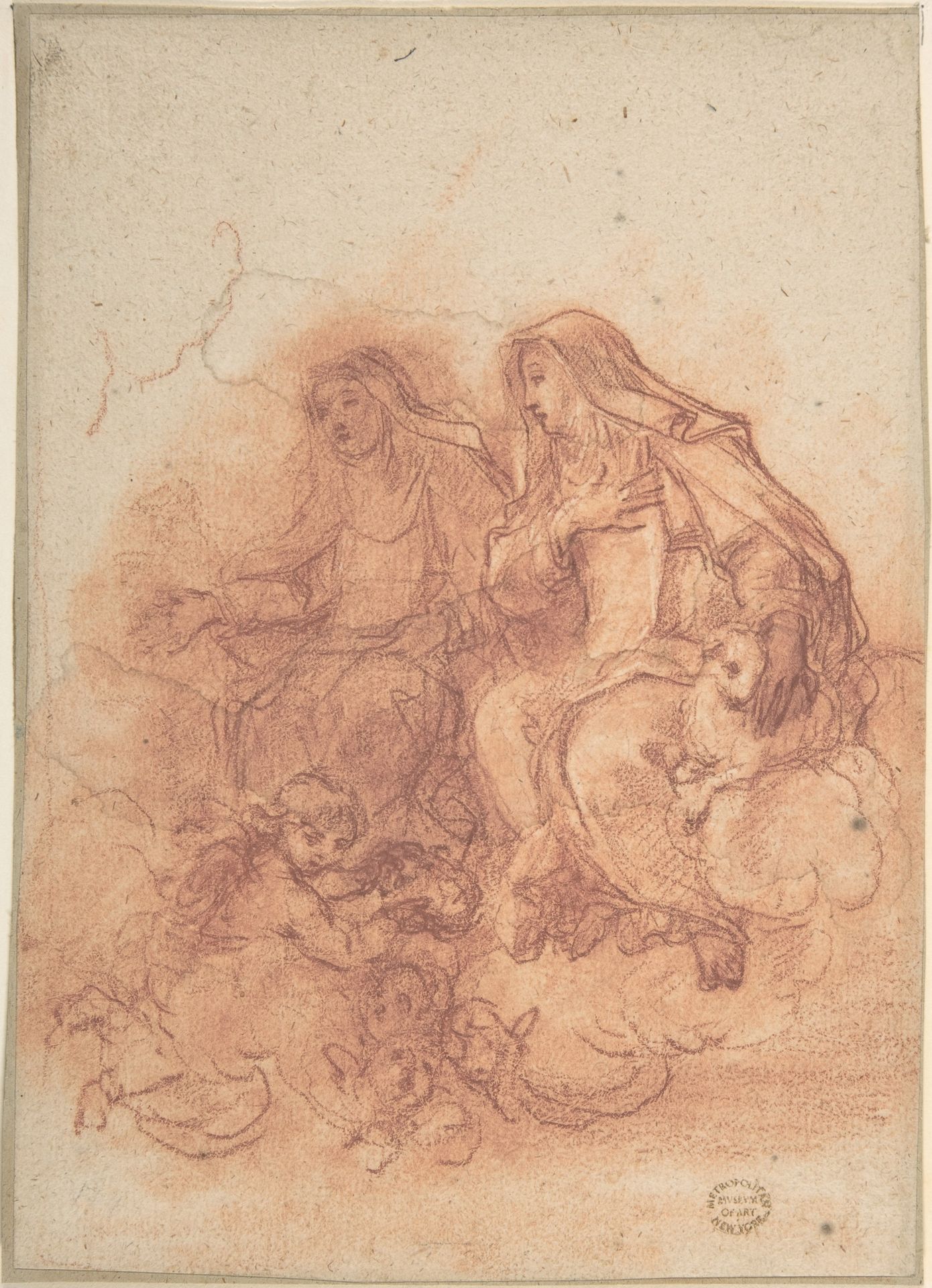 Saint Agnes and a Female Saint by Anonymous