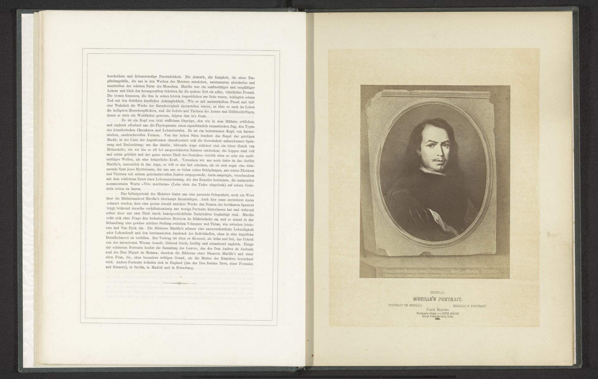 Fotoreproductie van een prent naar een zelfportret door Bartolomé Esteban Murillo by Gustav Schauer
