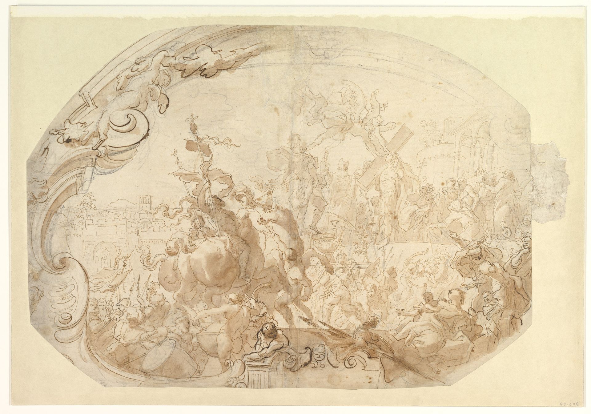 Study for Emperor Heraclius Carrying the Cross into Jerusalem by Gregorio de' Ferrari