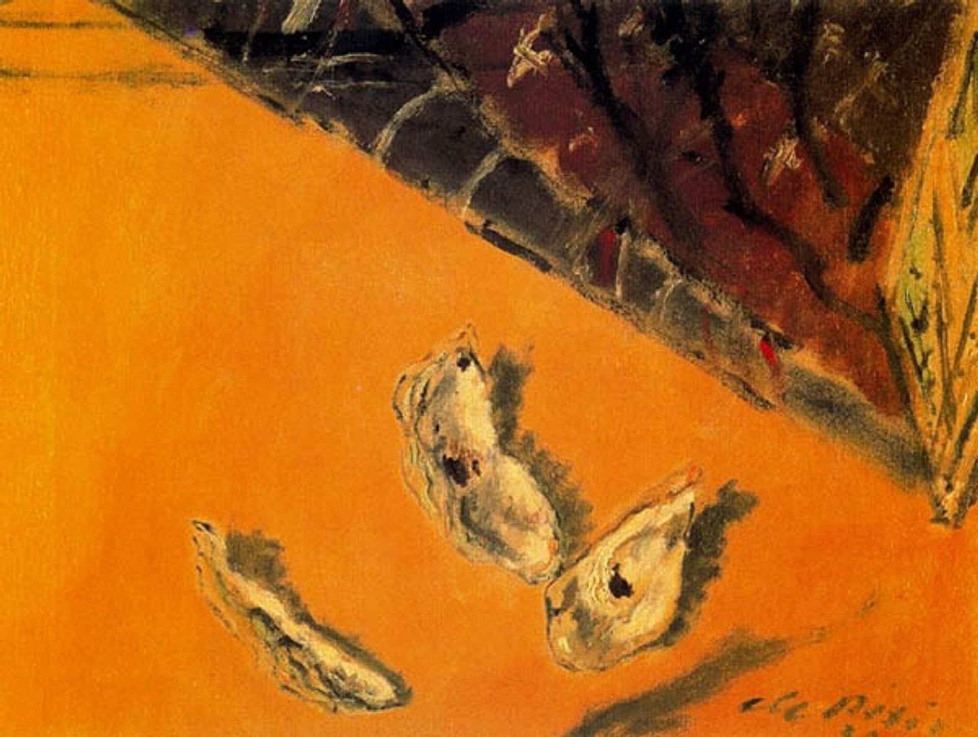Le Tre Ostriche Sull'impiantito by Filippo De Pisis