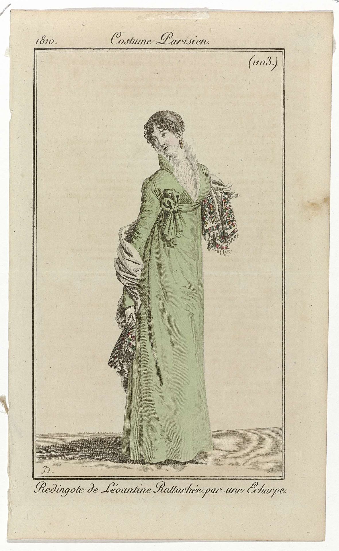 Journal des Dames et des Modes, Costume Parisien, 20 novembre 1810, (1103): Redingote de Lévantin (...) by Pierre Charles Baquoy