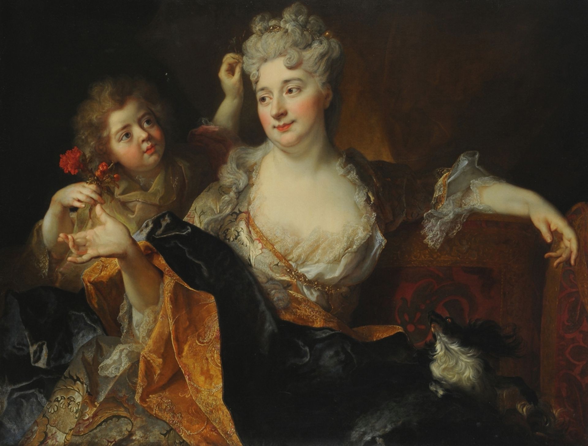 Portrait of Marguerite-Elisabeth Forest de Largillierre and her son Nicolas by Nicolas de Largillière