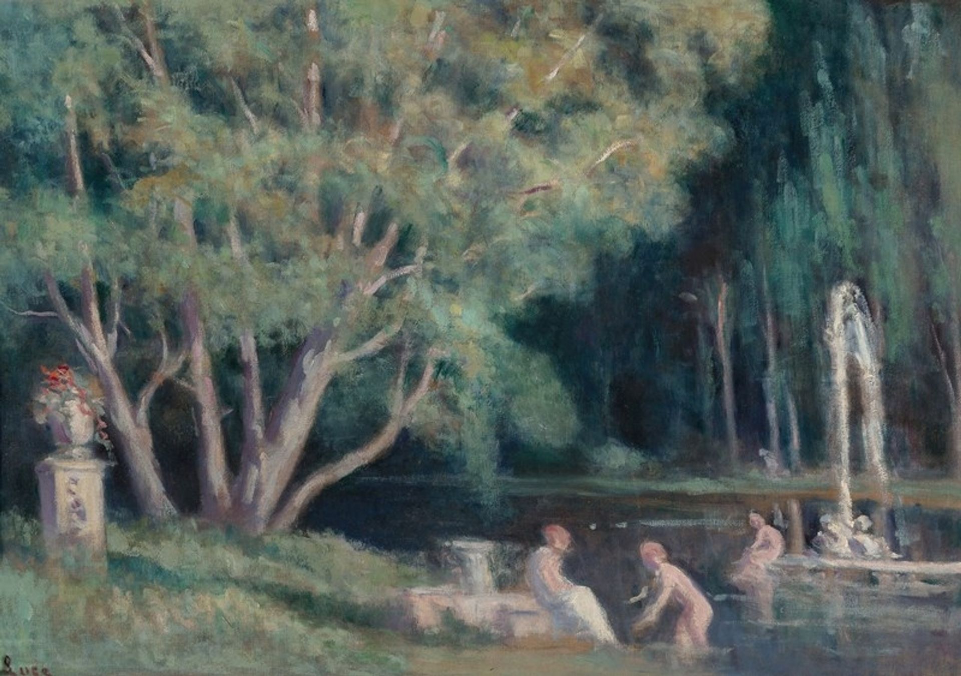 Les baigneurs au jet d’eau by Maximilien Luce