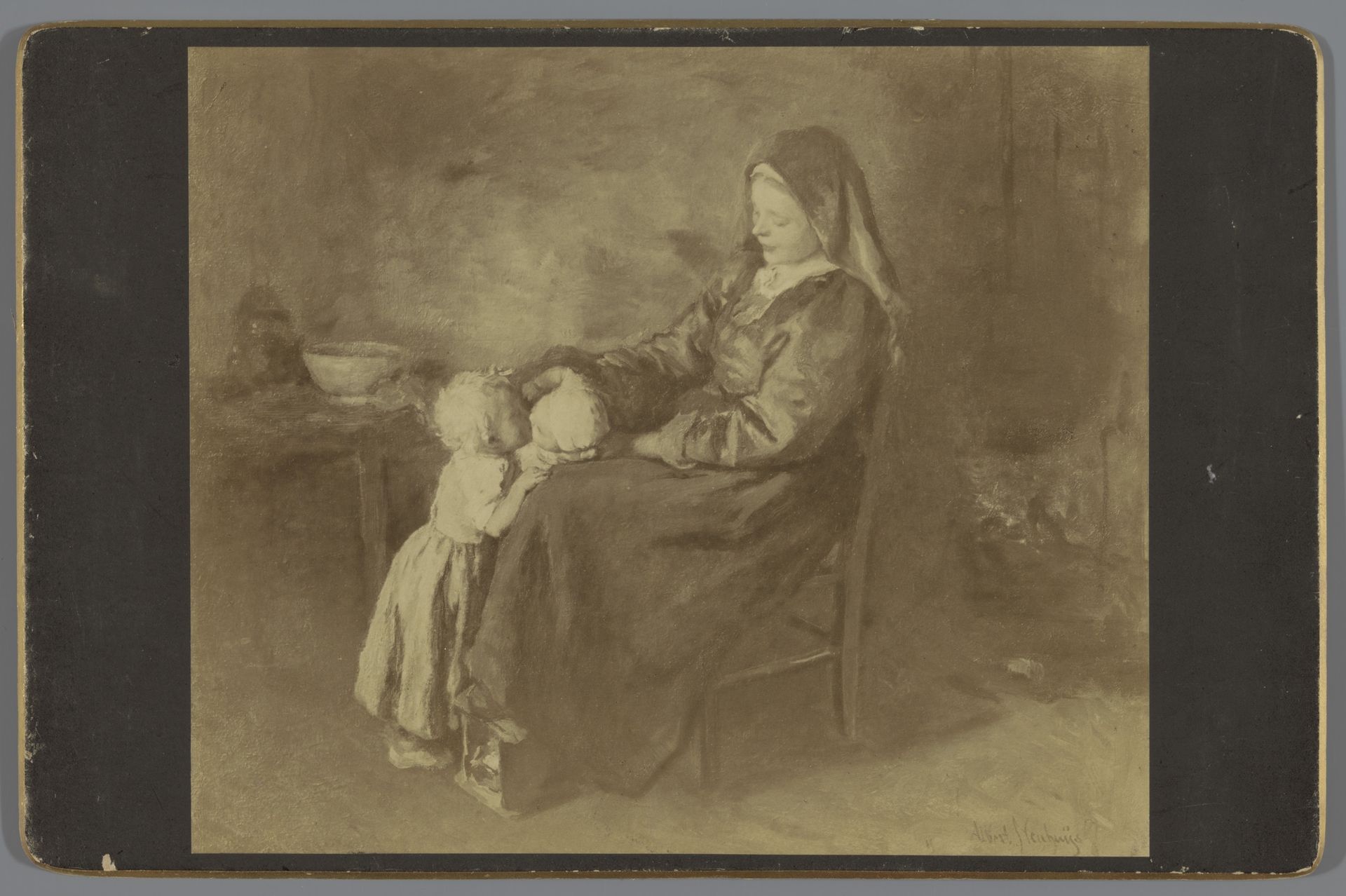 Fotoreproductie van schilderij door Albert Neuhuys by Anonymous