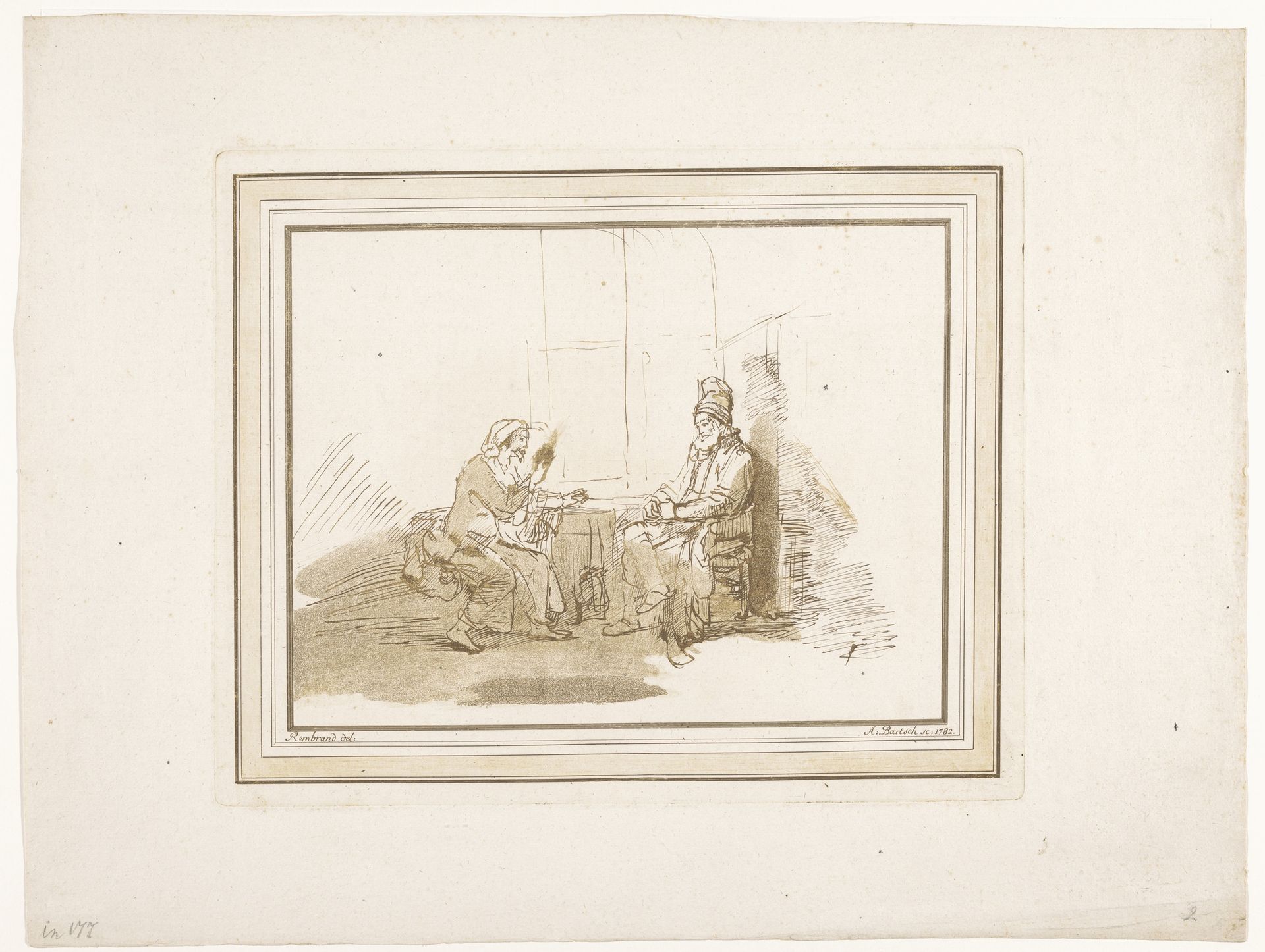 Christus in gesprek met Nikodemus by Adam von Bartsch