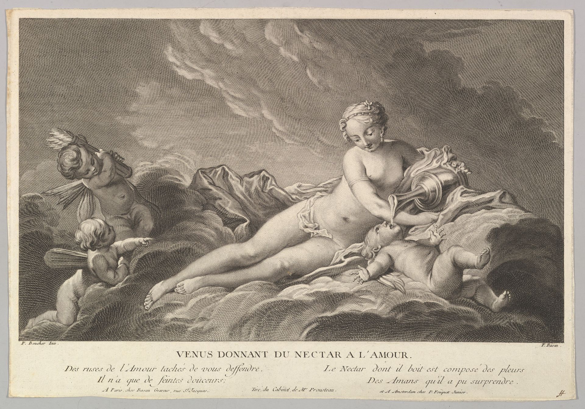 Venus Giving Nectar to Cupid by Pierre François Basan
