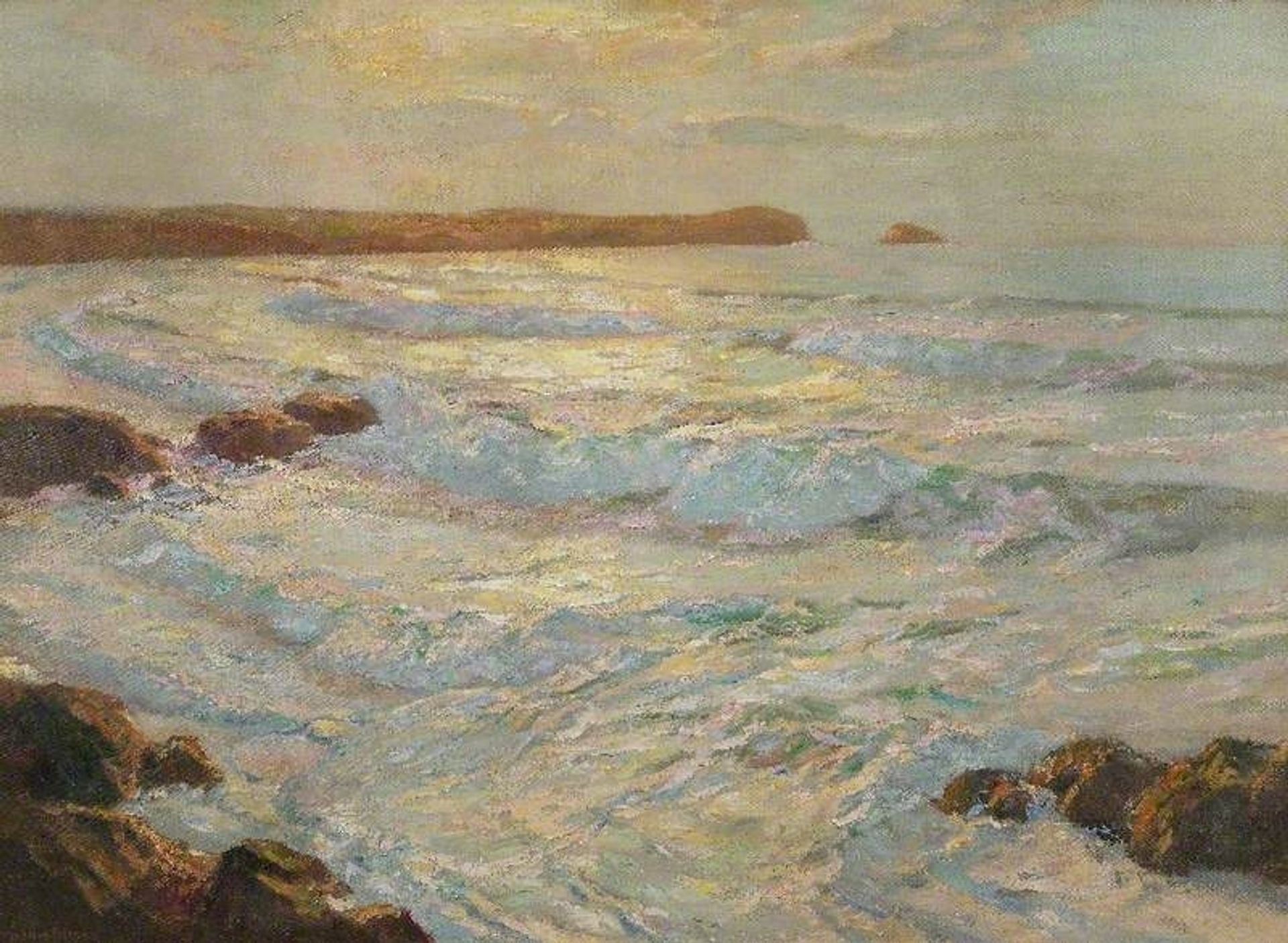 Summer Sea, Newquay, Cornwall by Albert Julius Olsson