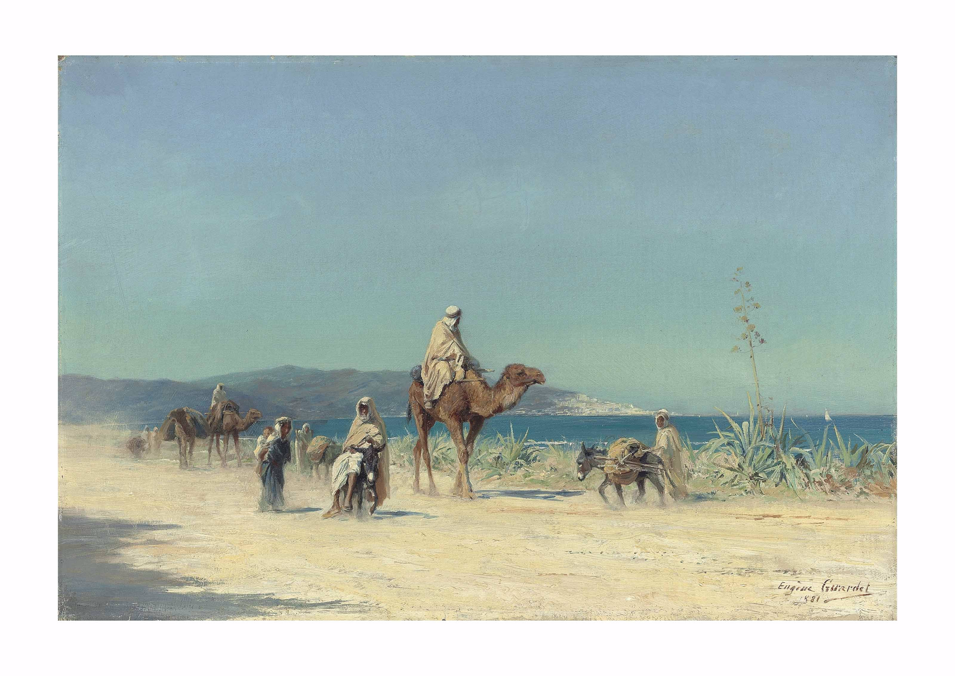 Arabs on a Costal Road by Eugène Girardet