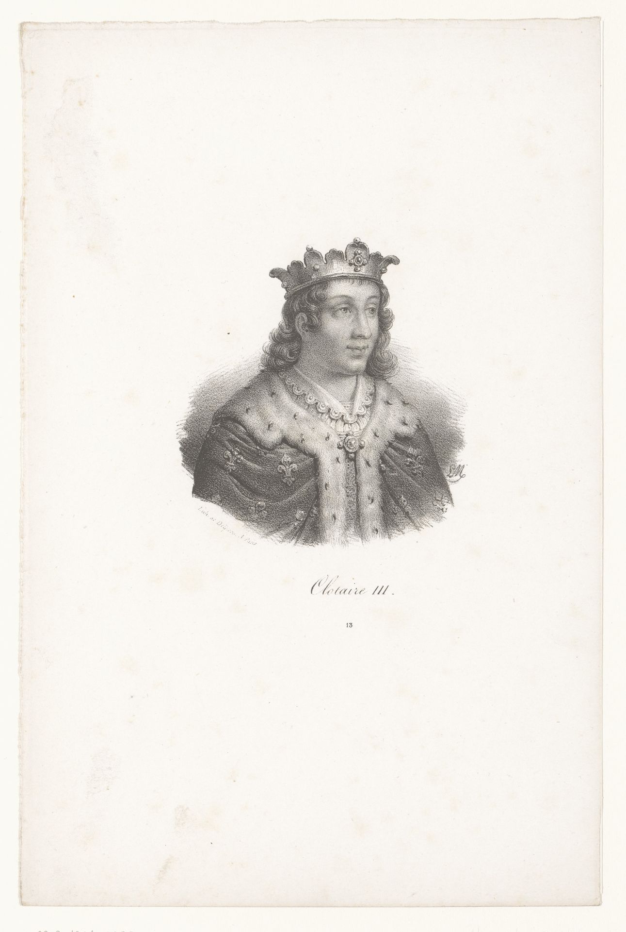 Portret van Chlotharius III, koning van Neustrië en Bourgondië by Nicolas Maurin
