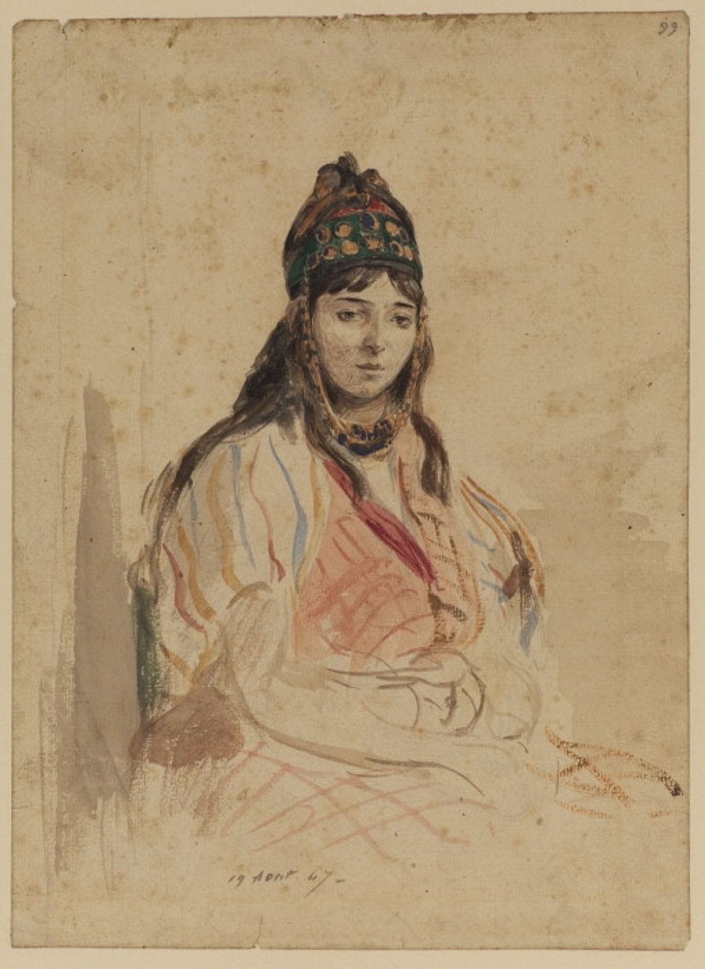 A North African Jewess by Eugène Delacroix