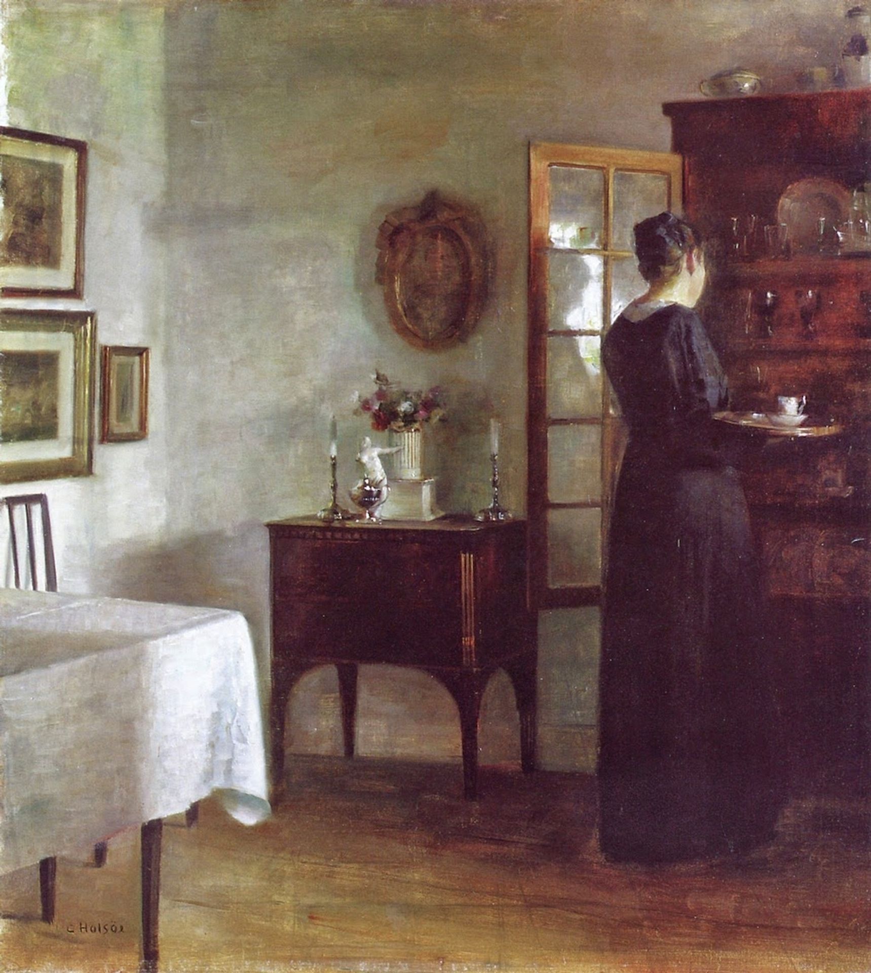 Clearing Away the Tray by Carl Holsøe